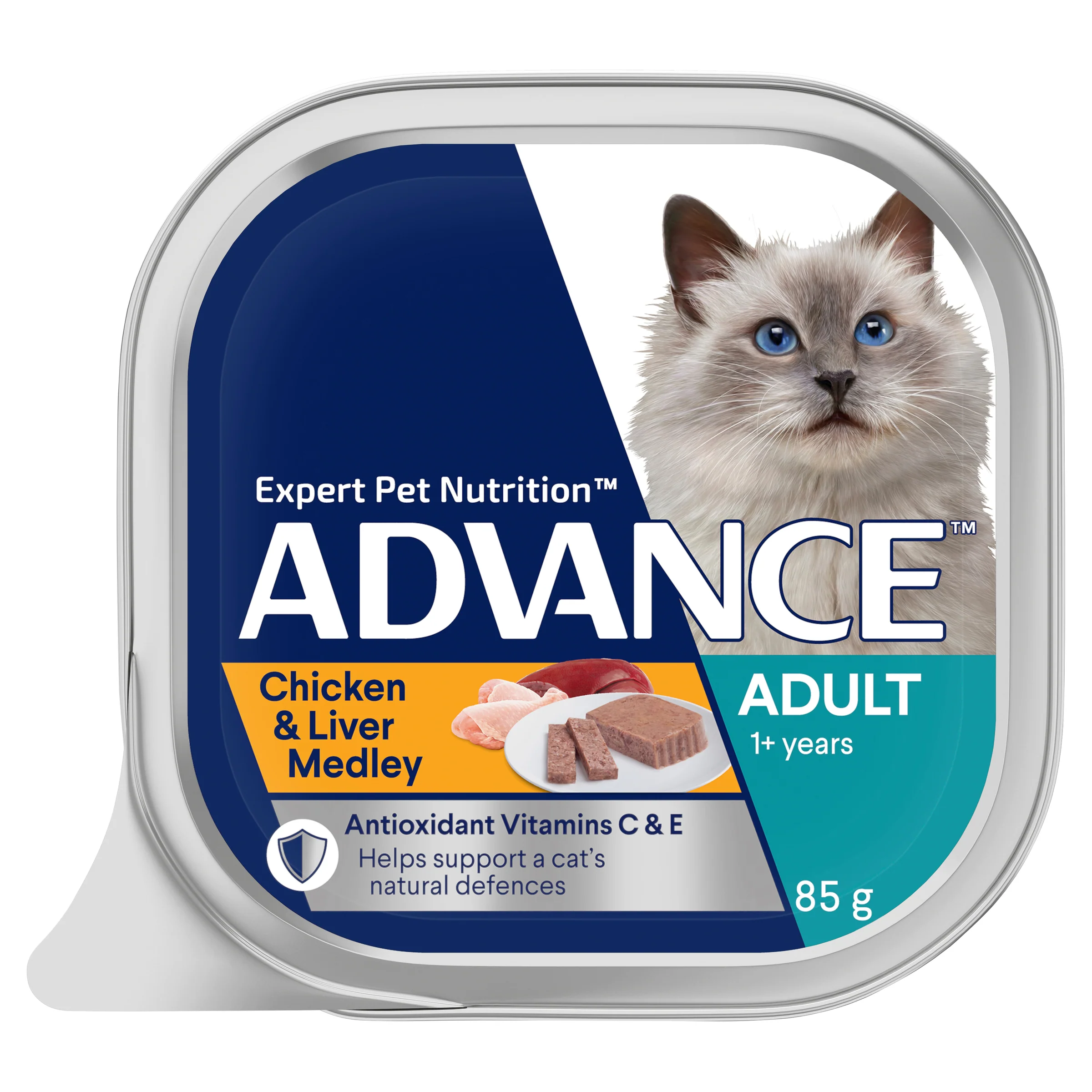 ADVANCE - Adult Chicken & Liver Medley Cat Wet Food (85g x 7pk) - Image 3