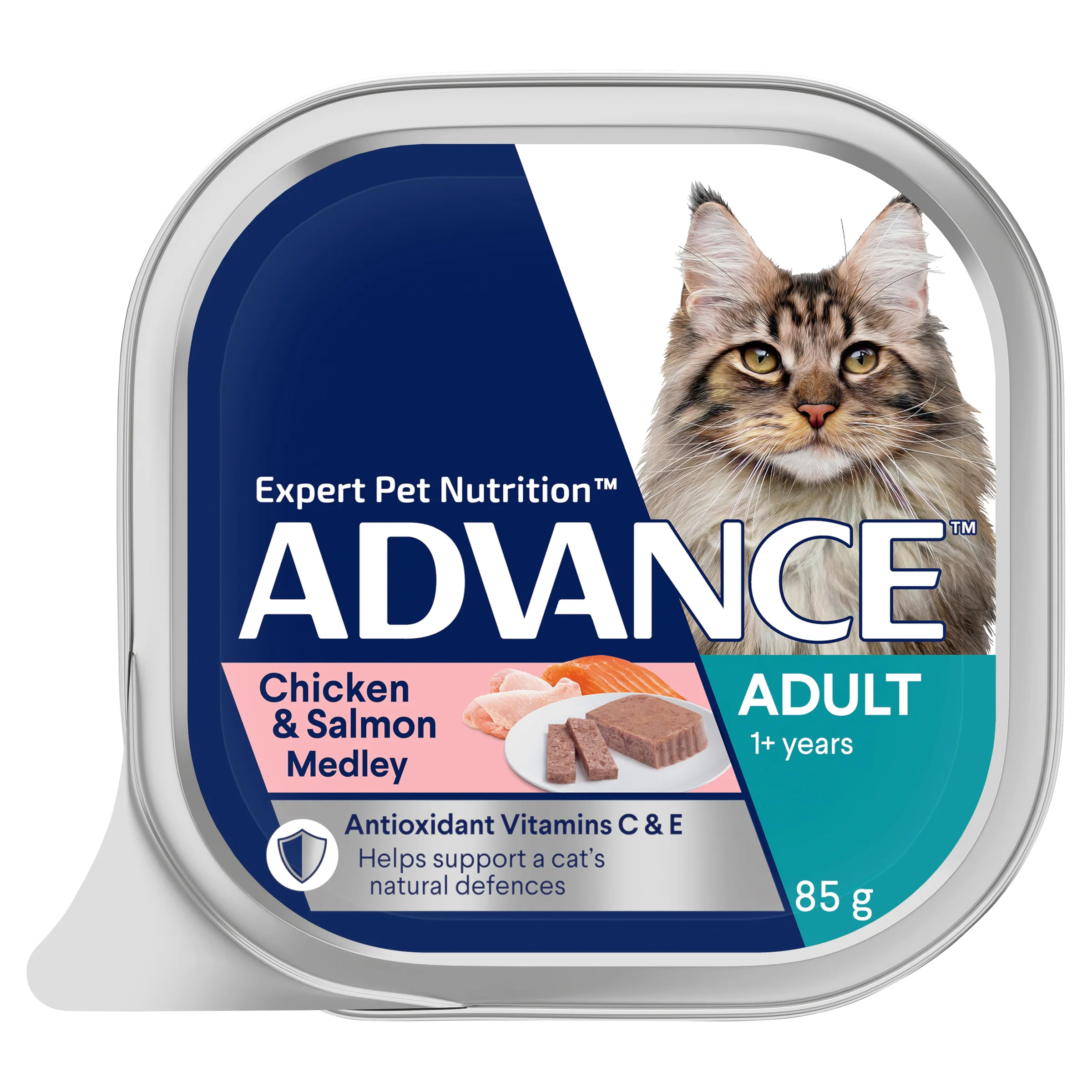 ADVANCE - Adult Chicken & Salmon Medley Cat Wet Food (85g x 7pk) - Image 3