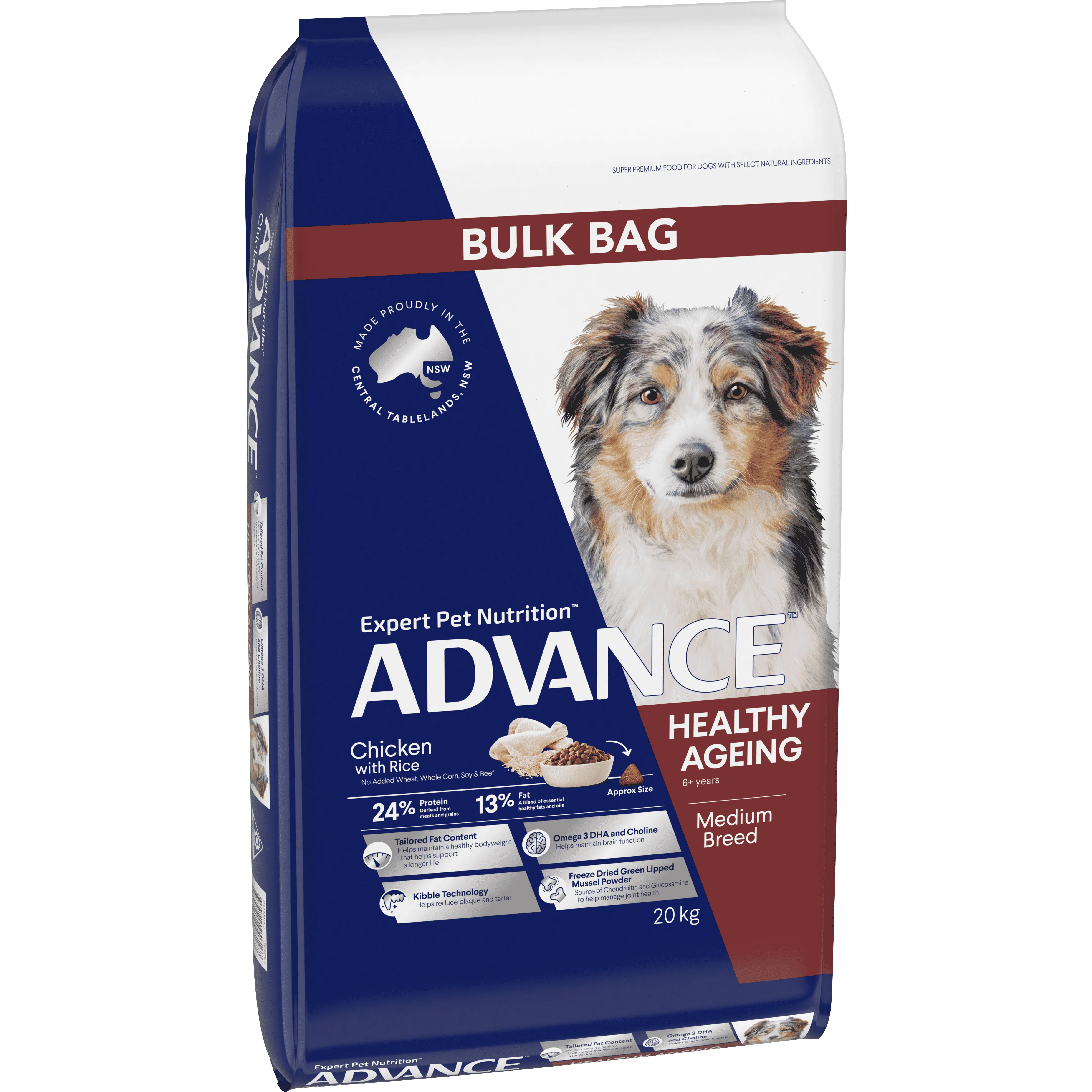 ADVANCE - Healthy Ageing Medium Breed Chicken with Rice Dog Dry Food (20kg) - Image 3