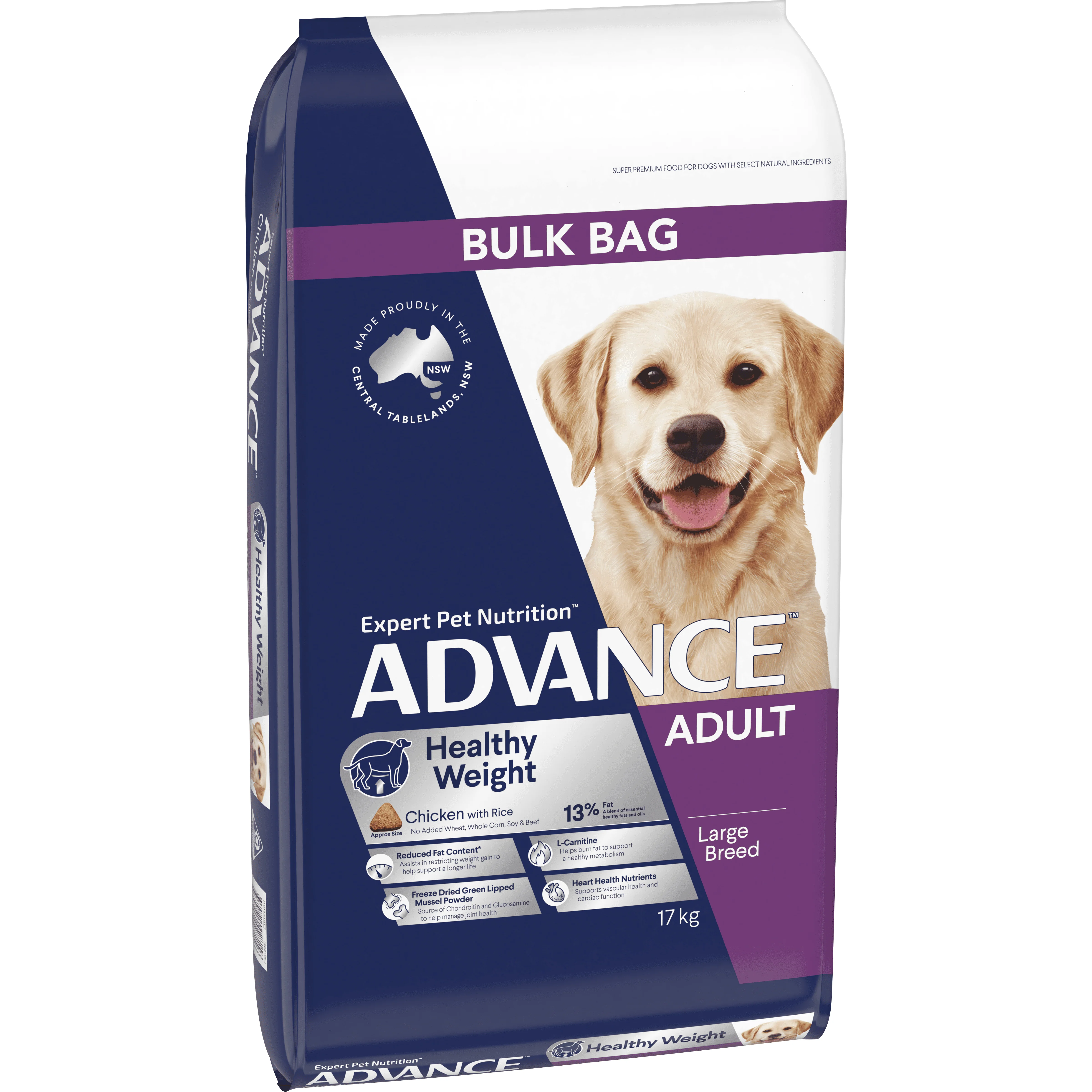 ADVANCE - Healthy Weight Adult Large Breed Chicken with Rice Dog Dry Food (17kg) - Image 3