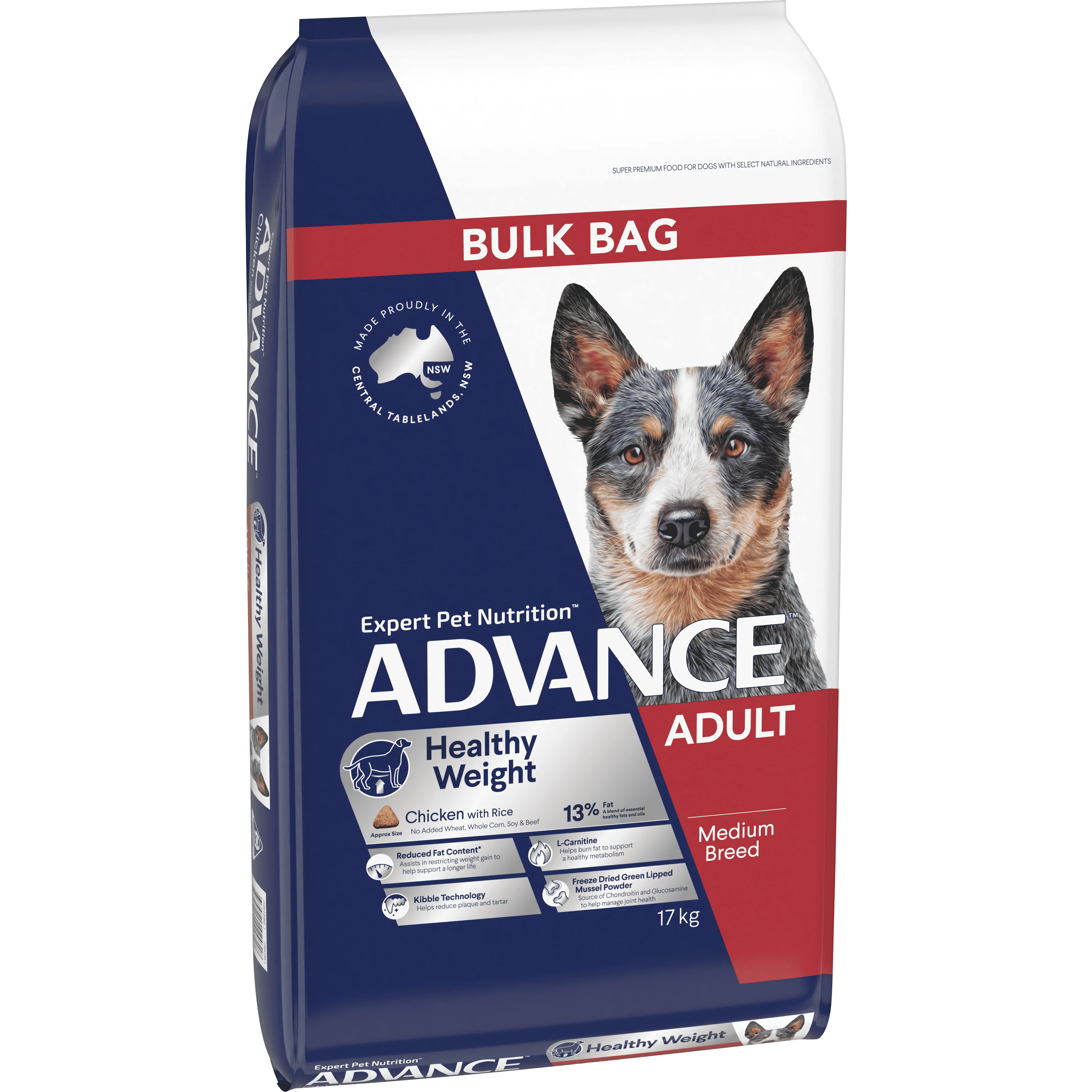 ADVANCE - Healthy Weight Adult Medium Breed Chicken with Rice Dog Dry Food (17kg) - Image 3