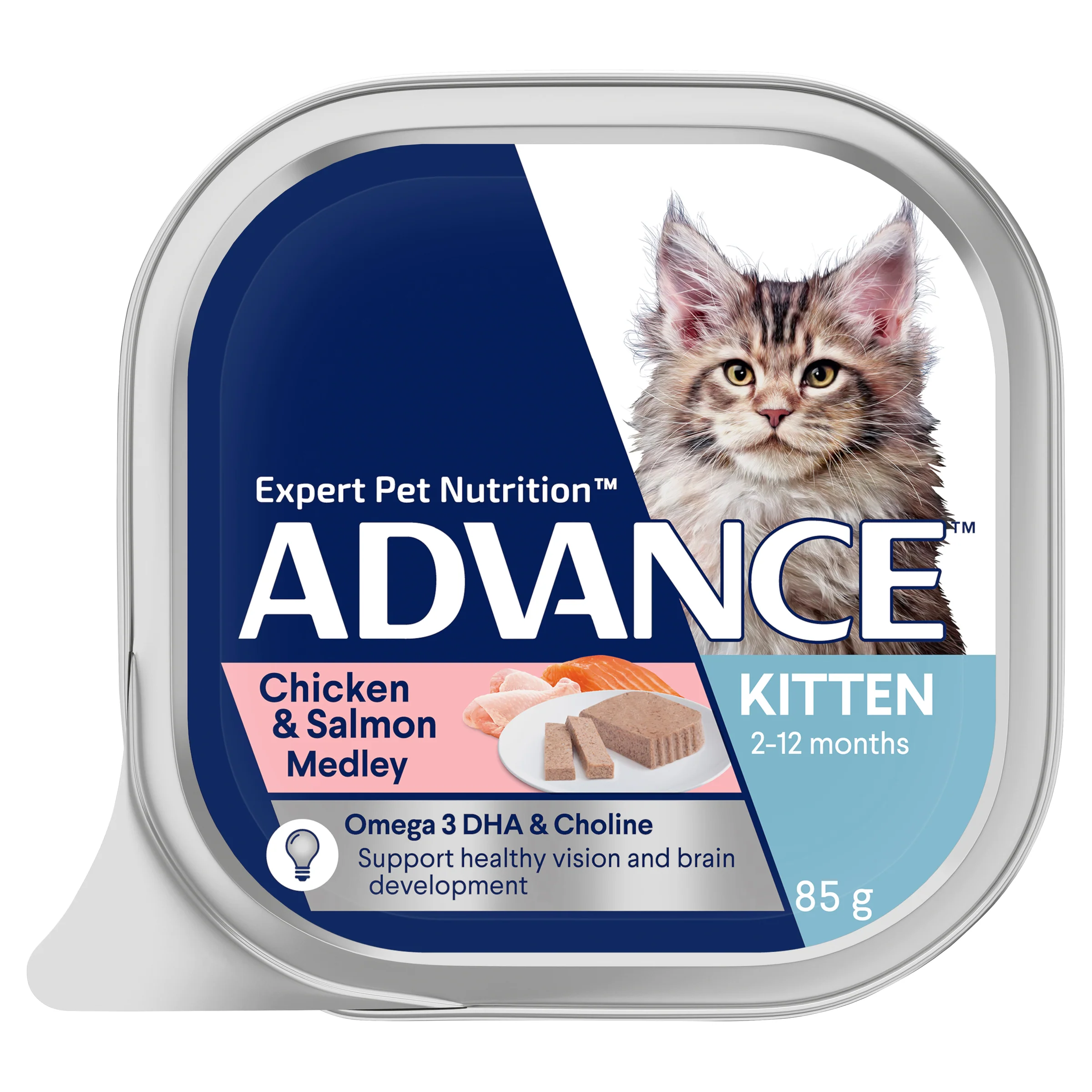 ADVANCE - Kitten Chicken & Salmon Medley Cat Wet Food (85g x 7pk) - Image 3