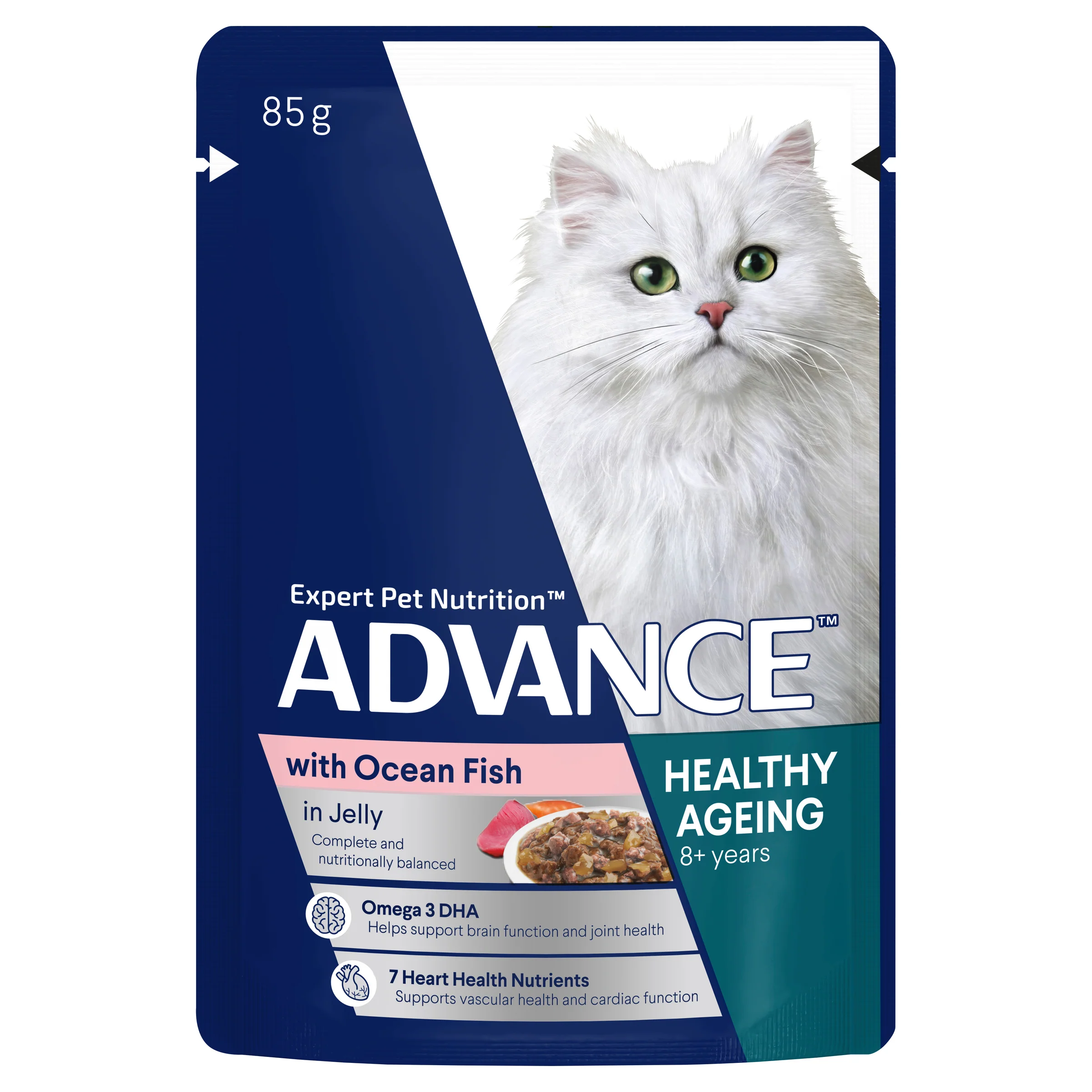 ADVANCE - Healthy Ageing Ocean Fish in Jelly Cat Wet Food (12pk x 85g) - Image 3