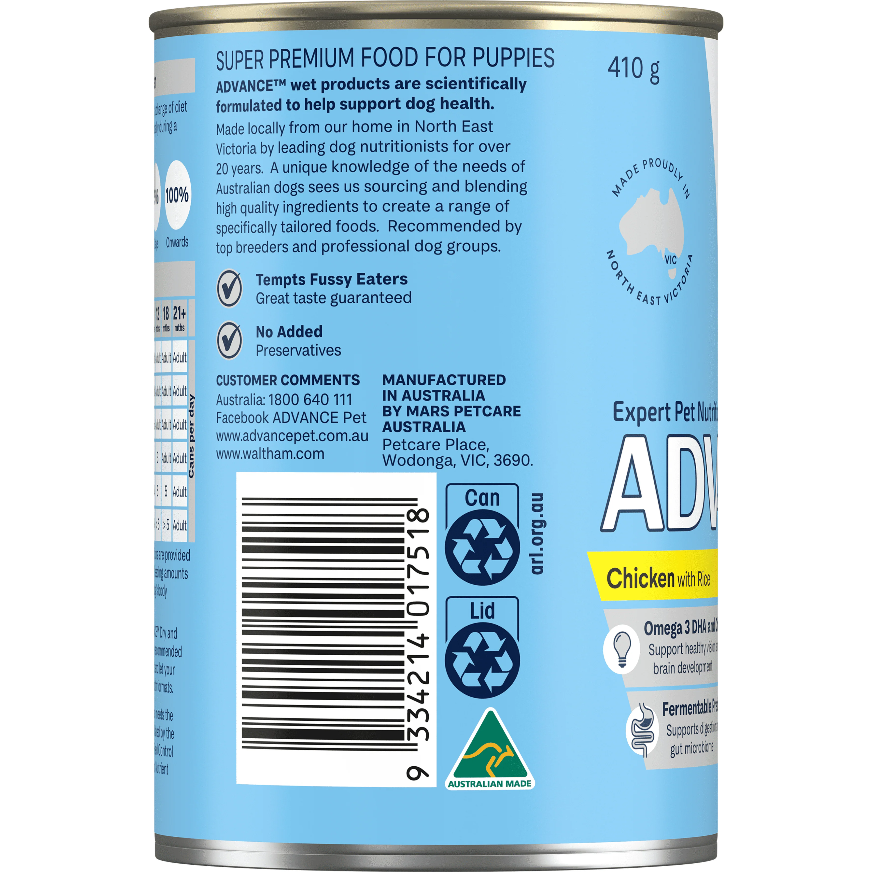 ADVANCE - Puppy Growth Chicken with Rice Dog Wet Food (410g) - Image 4