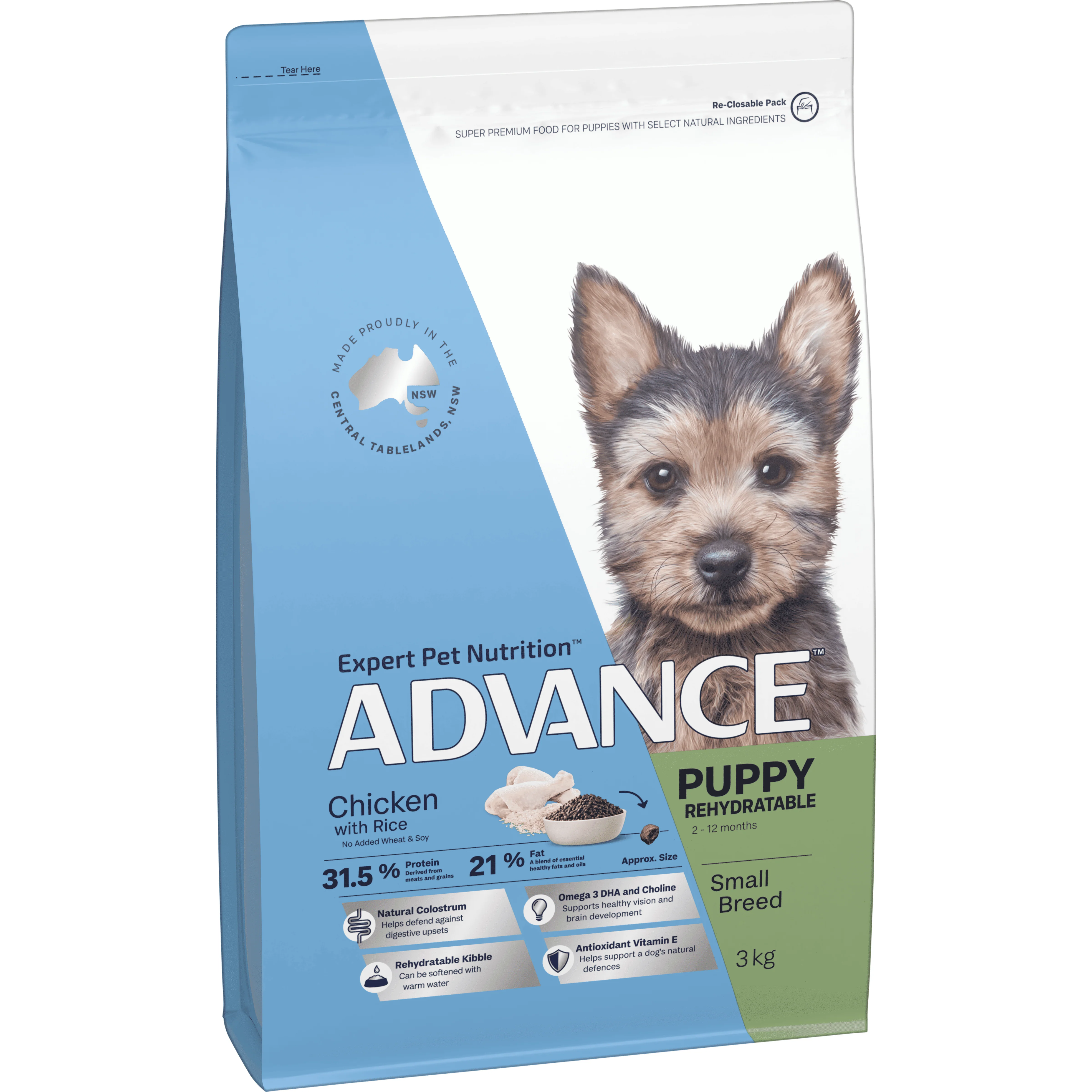 ADVANCE - Puppy Small Breed Chicken with Rice Dog Dry Food (3kg) - Image 3