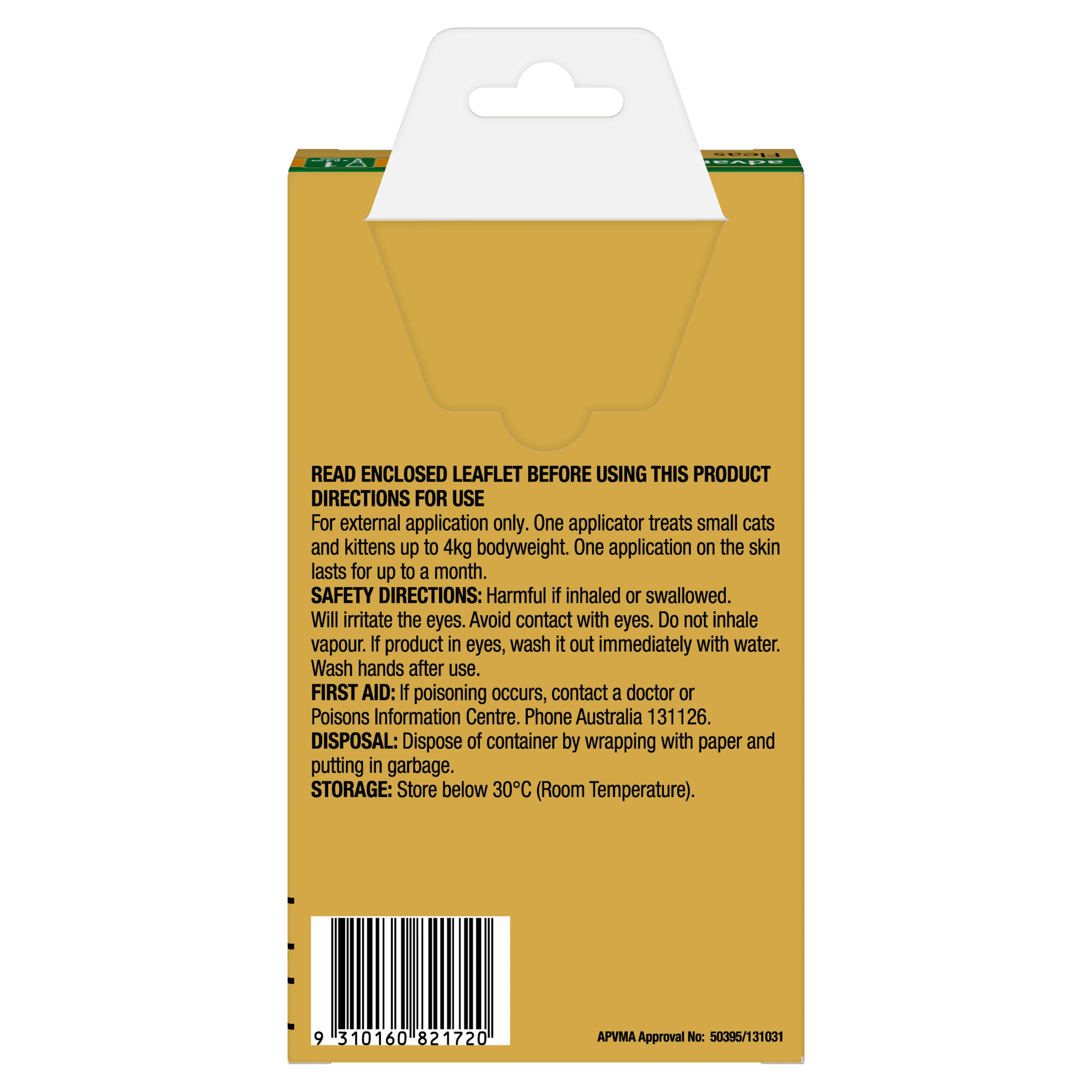 Advantage - Flea Treatment for Cats up to 4kg (1pk) - Image 2