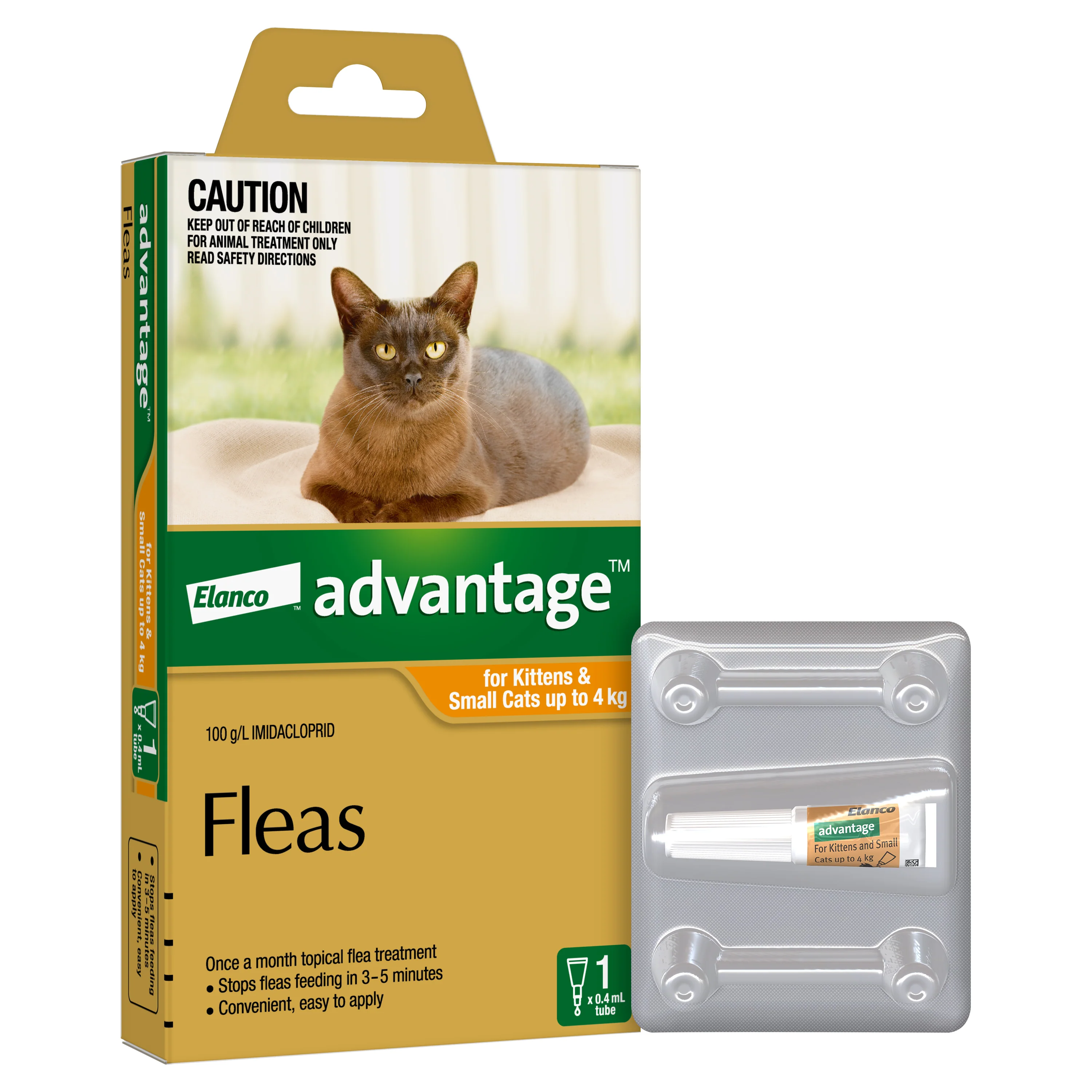 Advantage - Flea Treatment for Cats up to 4kg (1pk) - Image 3