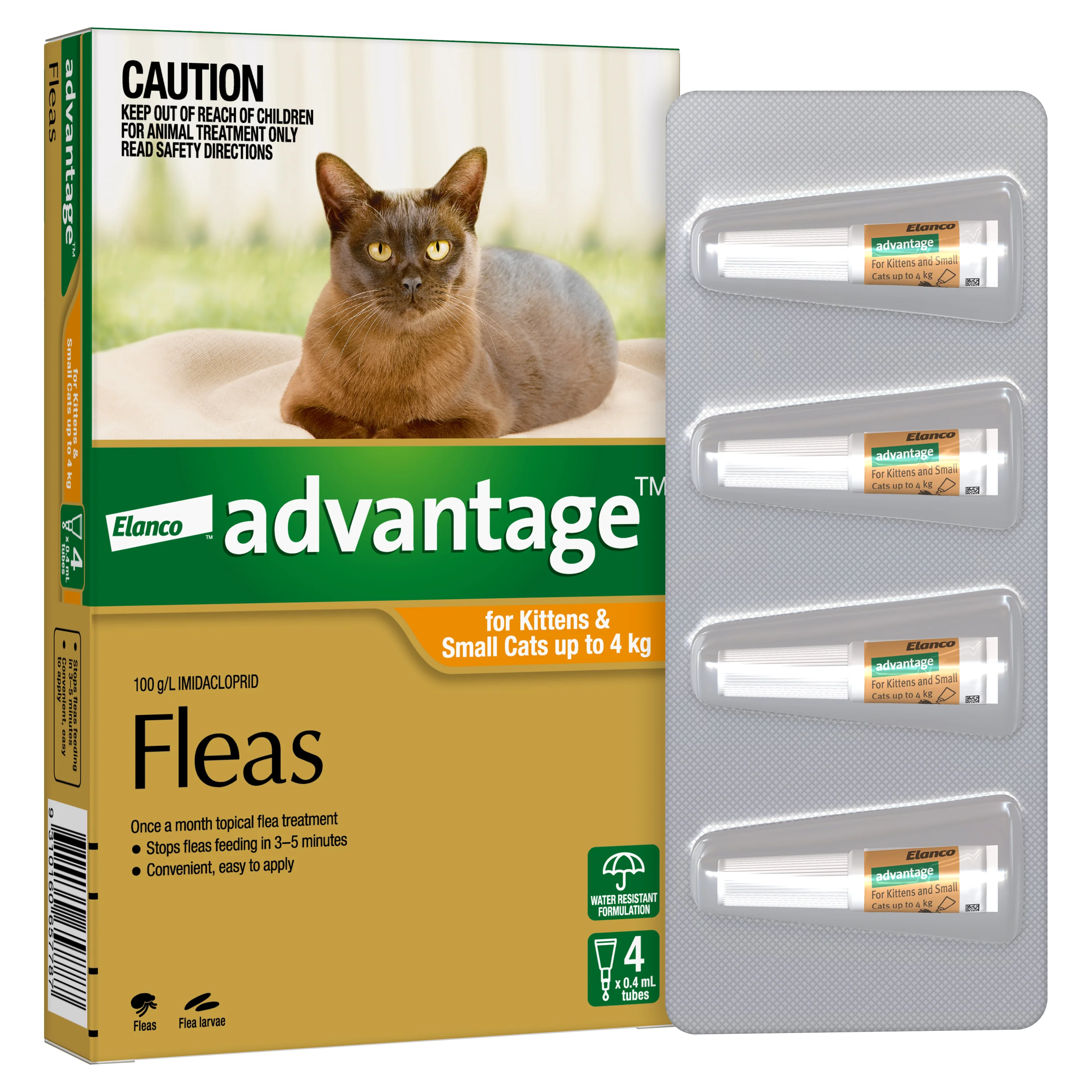 Advantage - Flea Treatment for Cats up to 4kg (4pk) - Image 3