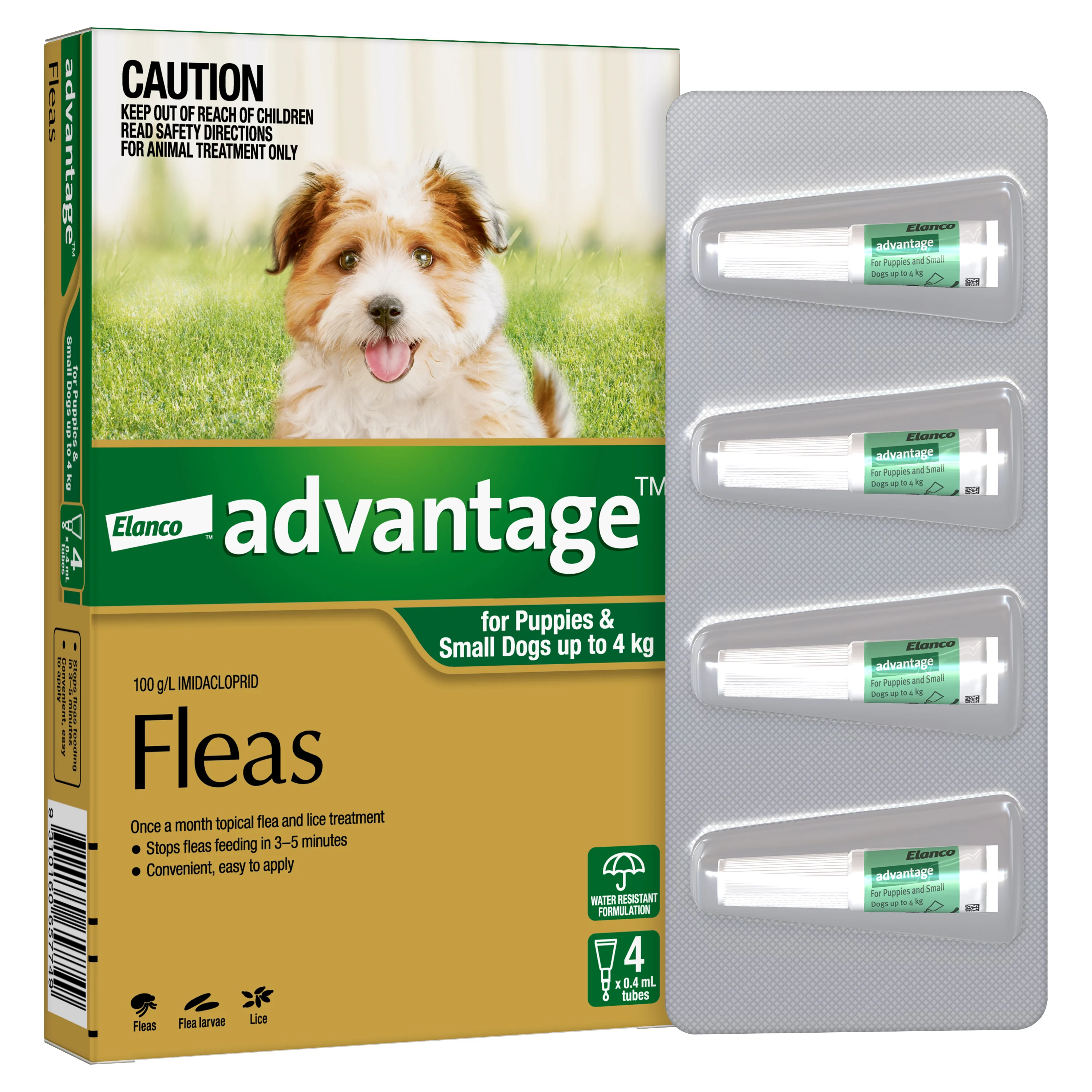 Advantage - Flea Treatment for Puppies and Dogs up to 4kg (4pk) - Image 3