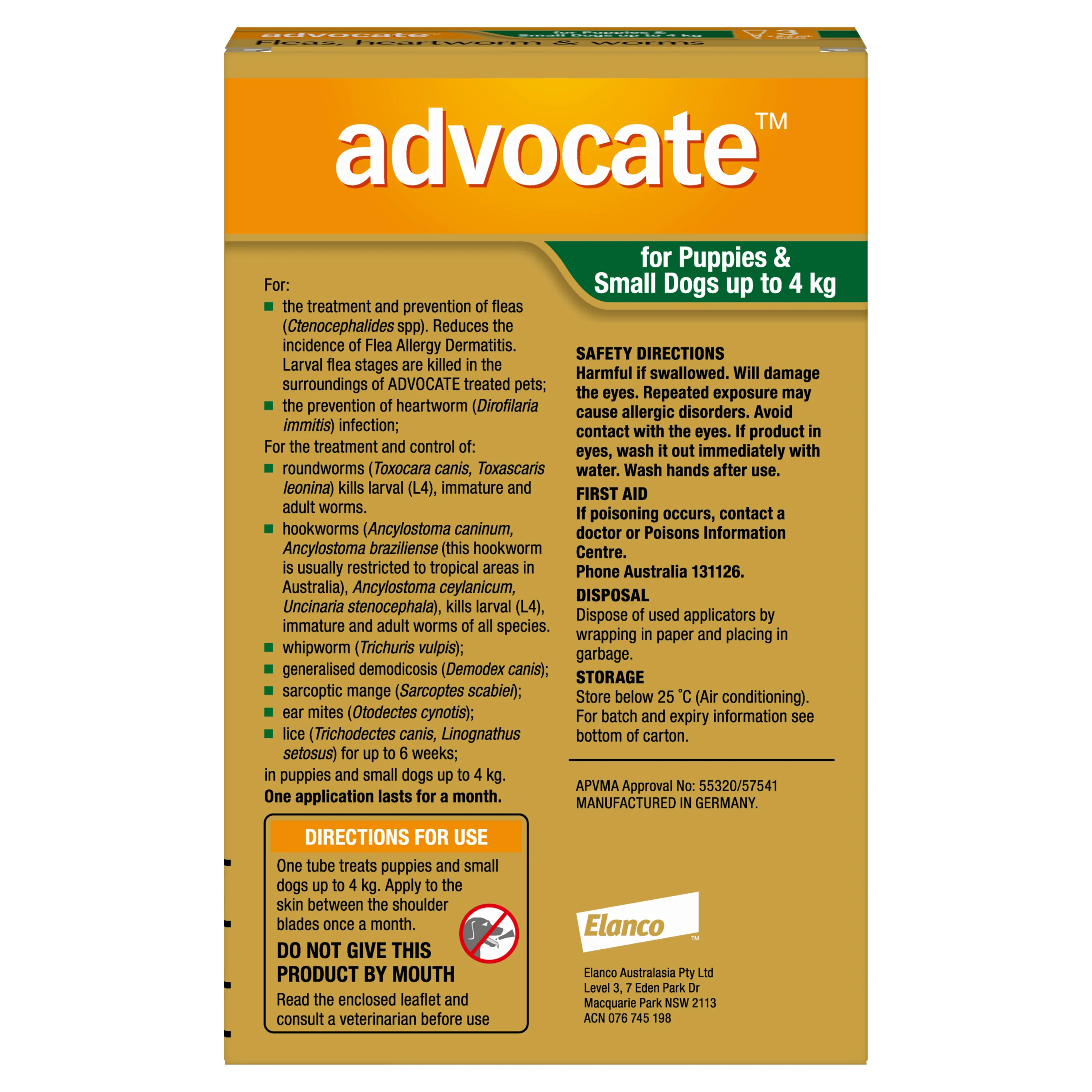 Advocate - Dog up to 4kg (3pk) - Image 2