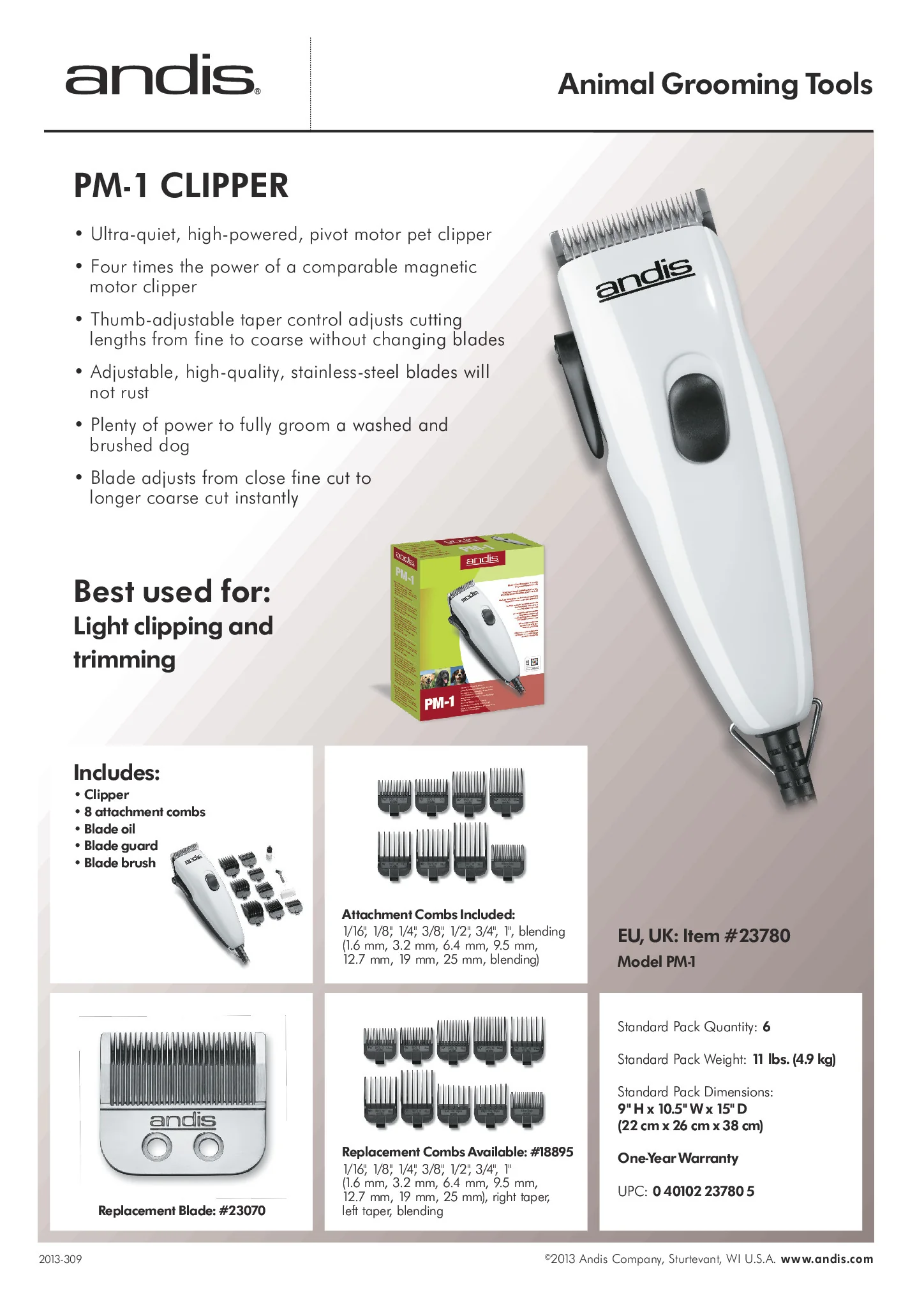 Andis - Clipper EasyClip Light Duty 12-Piece Kit - Image 2