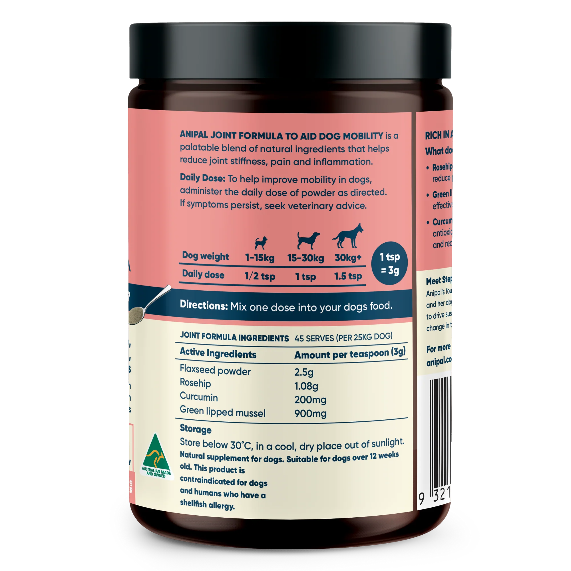 Anipal Joint Formula Powder Meal Topper 135g - Image 3