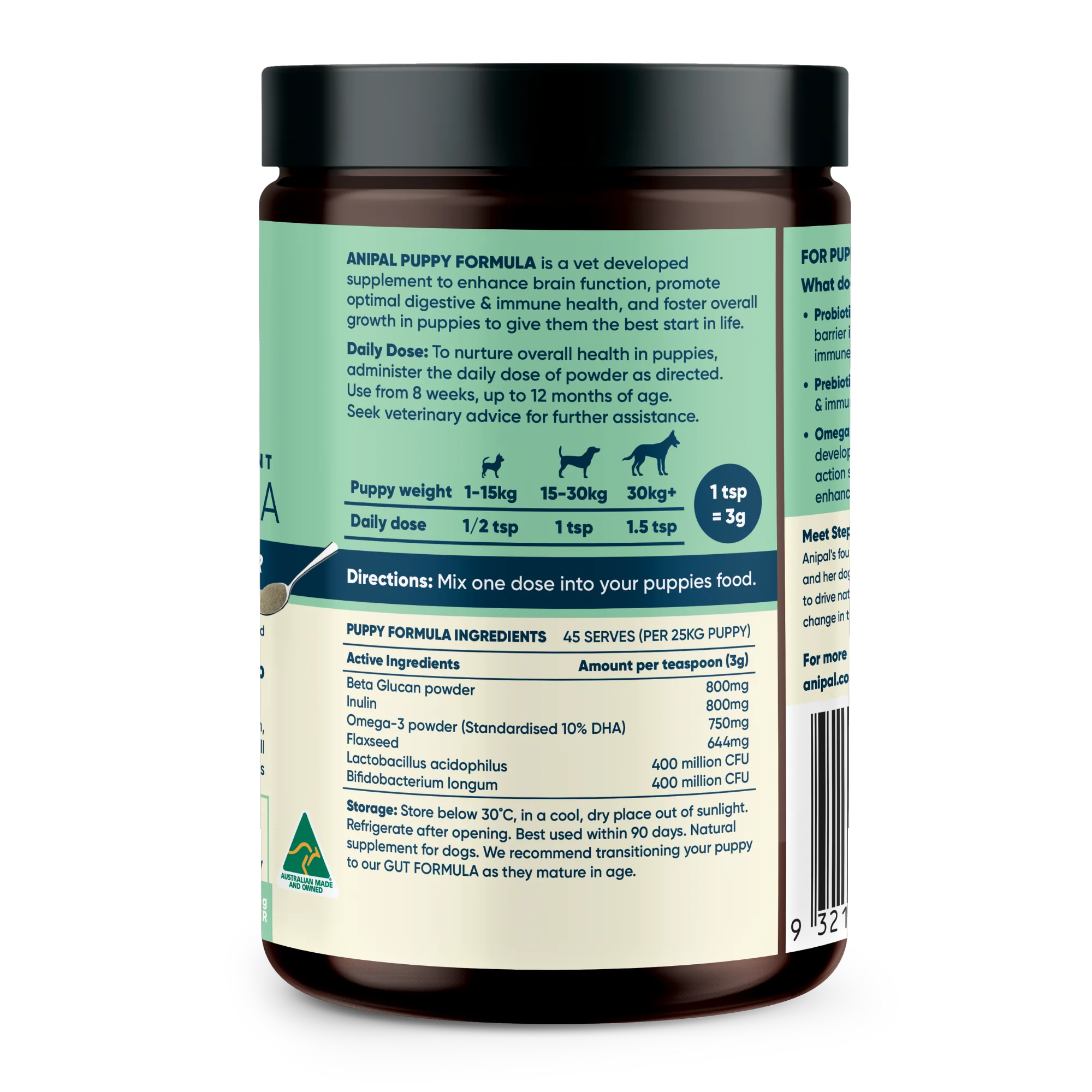 Anipal Puppy Formula Powder Meal Topper 135g - Image 4
