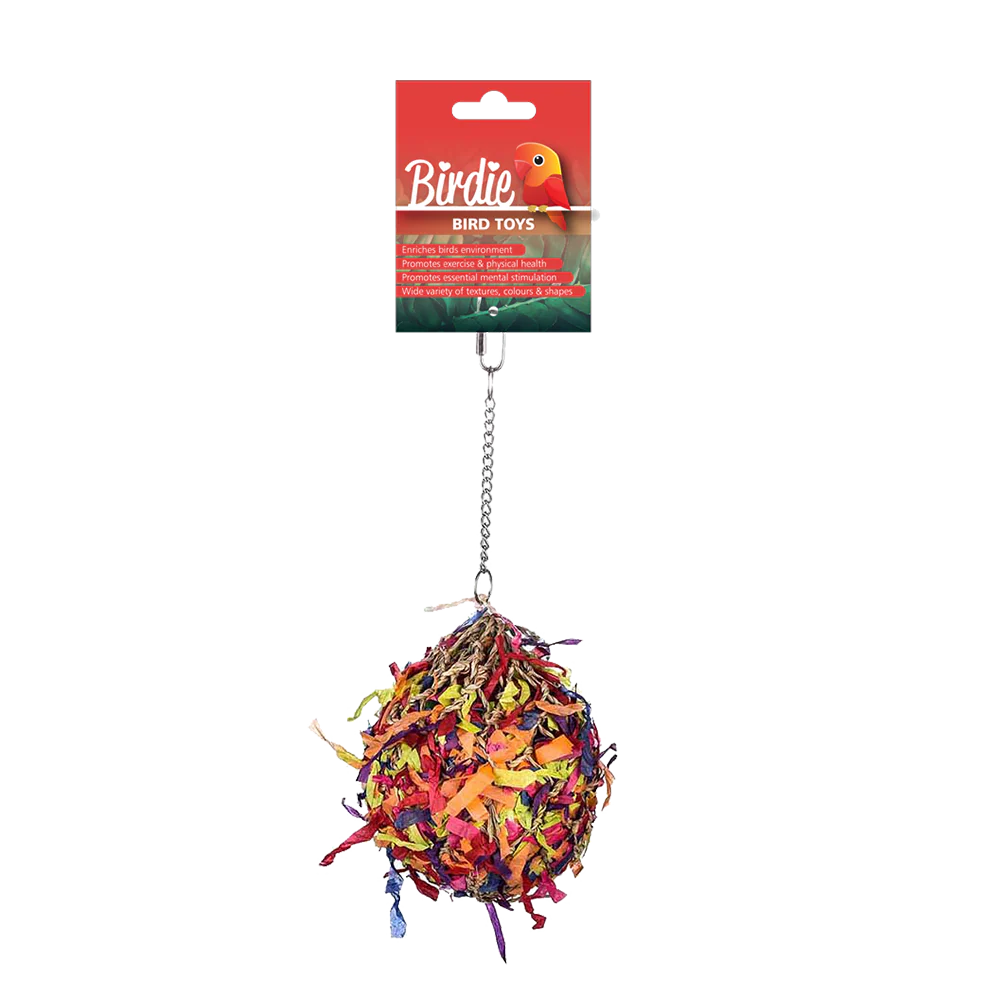Birdie - Foraging Super Shredder Ball Bird Toy (Medium)