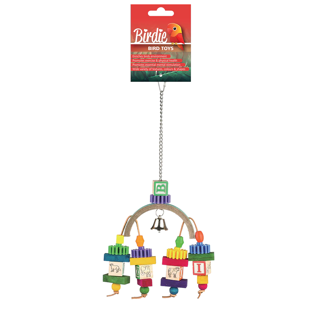 Birdie - Rainbow Bridge Block Bird Toy