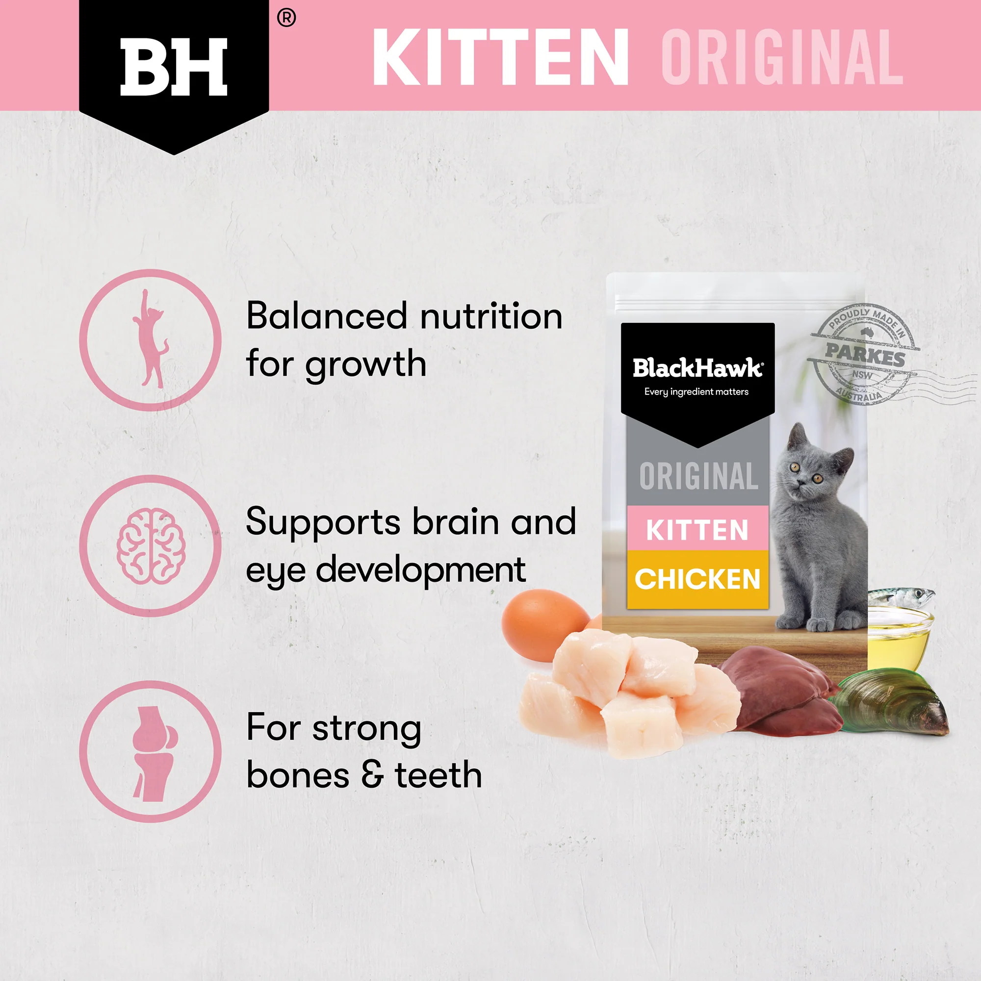 Black Hawk - Original Chicken Kitten Dry Food (4kg) - Image 3