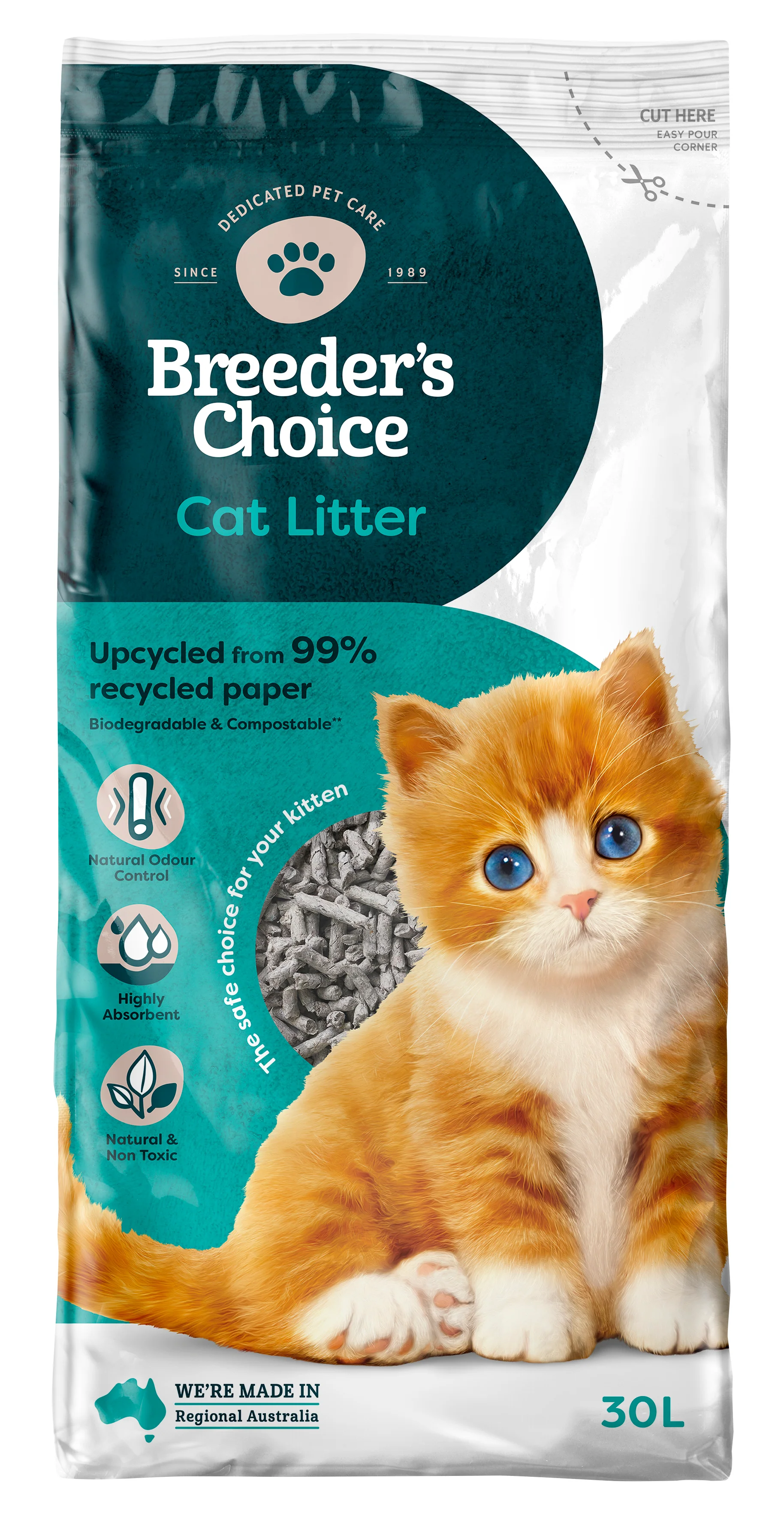 Breeder's Choice - Cat Litter (30L)