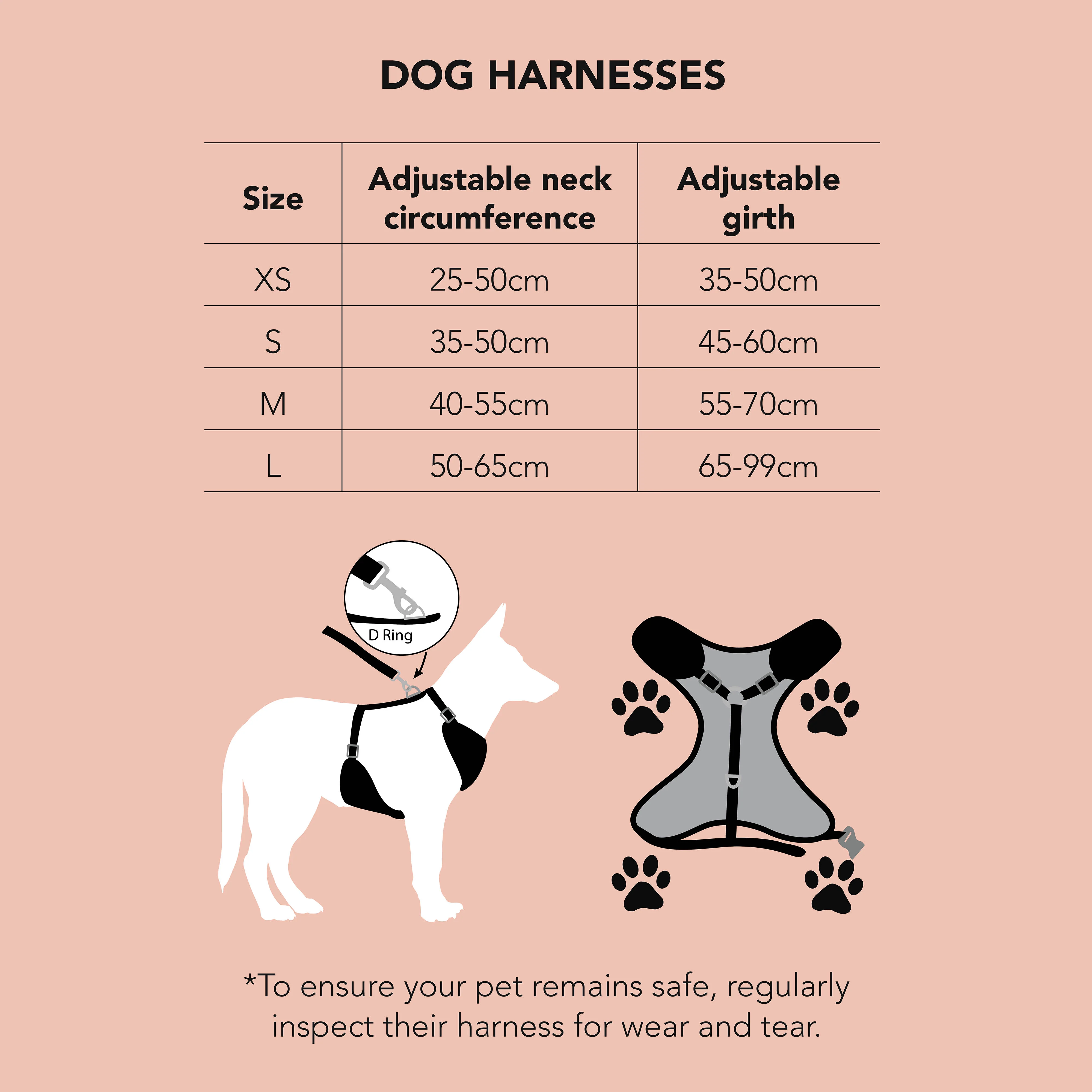 Dan & Sam - Dog Harness (Christmas Wishes) - Large - Image 3