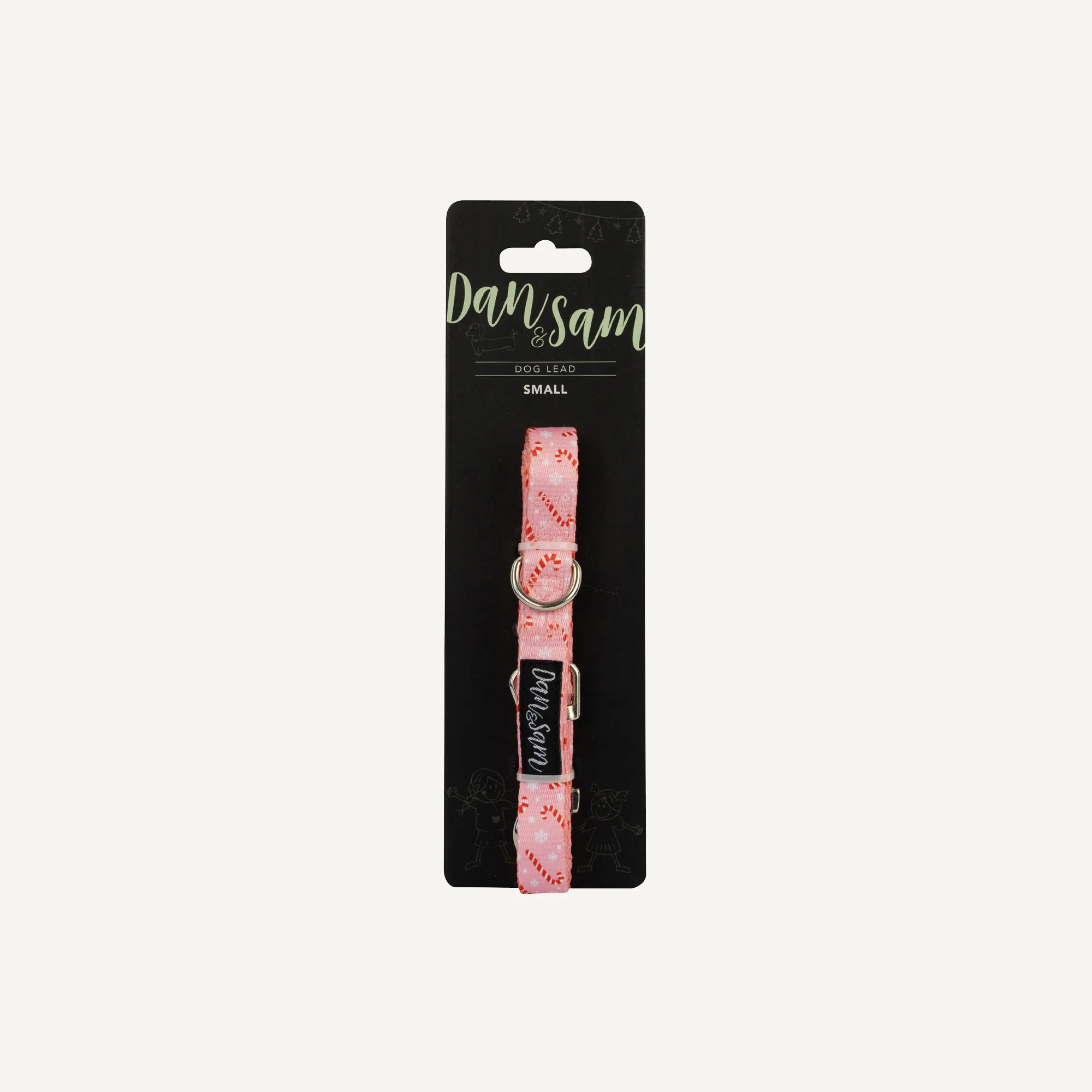 Dan & Sam - Dog Lead (Candy Cane Kisses) - Small - Image 2