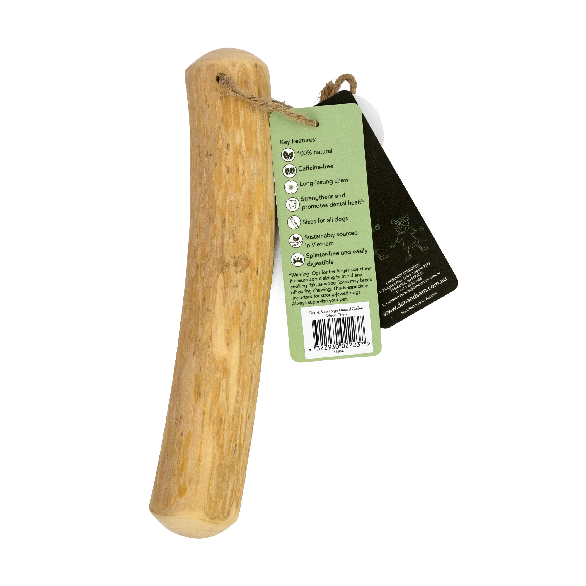 Dan & Sam - Natural Coffee Wood Chew (Large) - Image 3