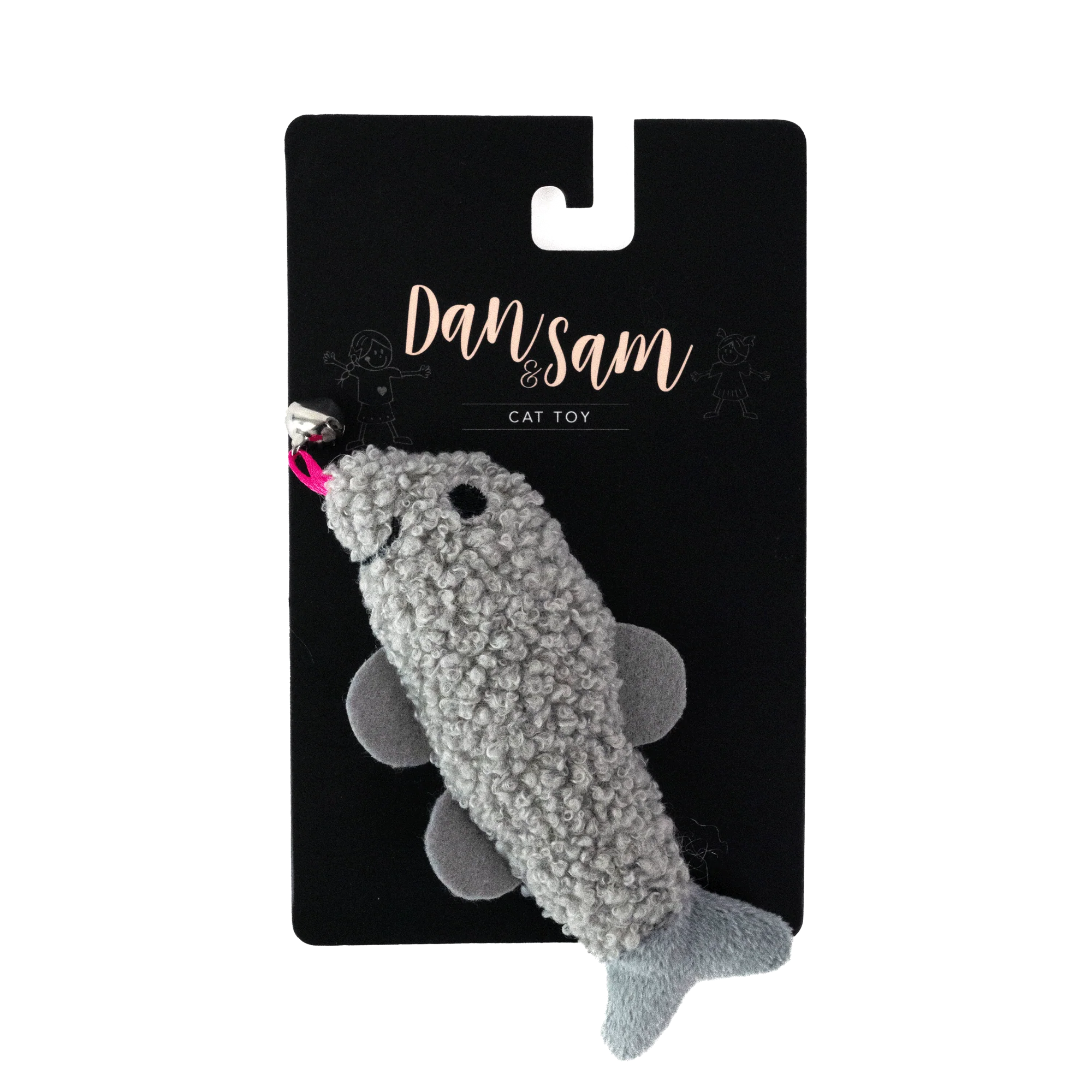 Dan & Sam Plush Grey Seal Cat Toy