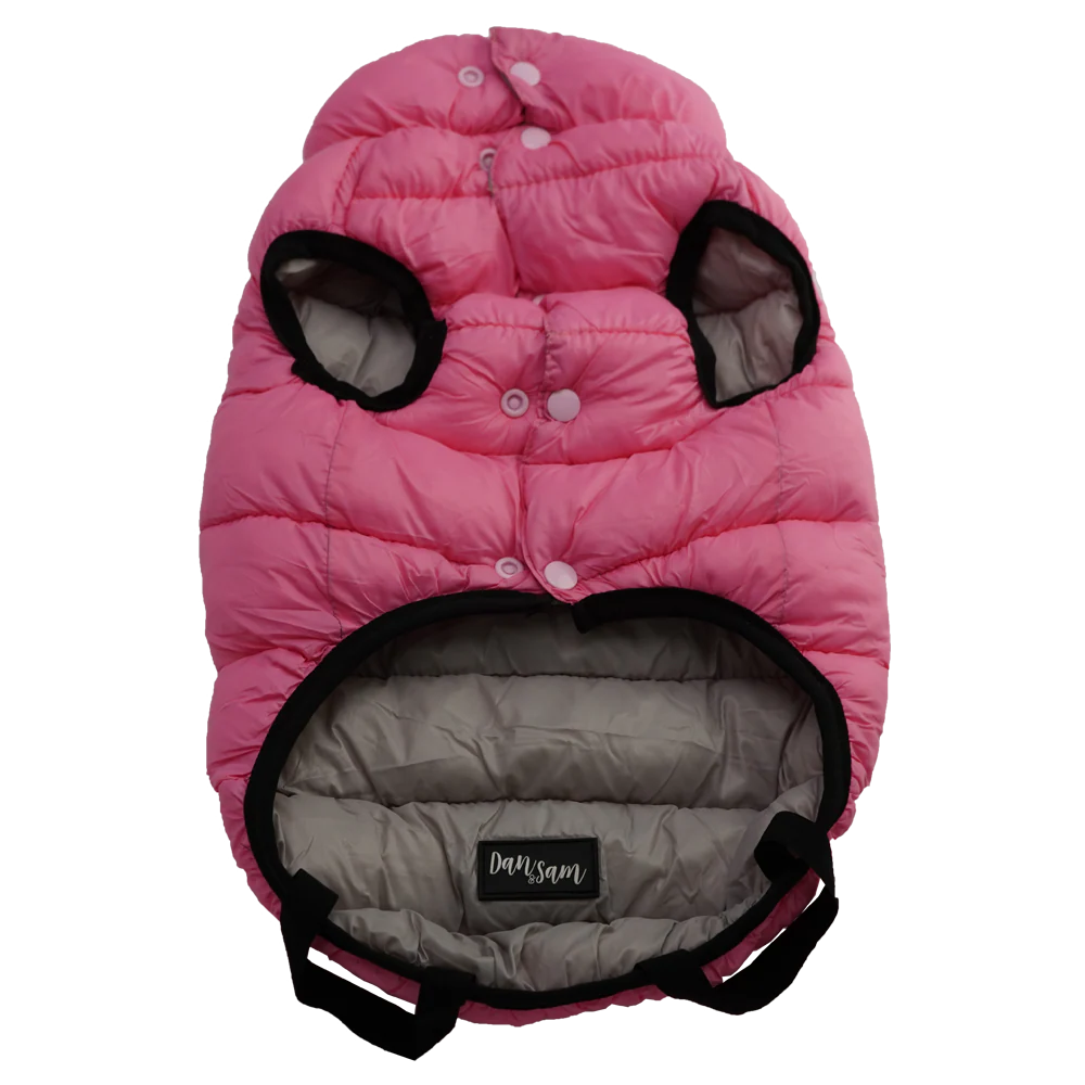 Dan & Sam - Reversible Puffer Jacket (Pink/Grey) - Image 2