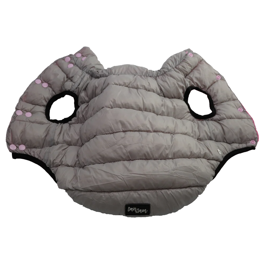 Dan & Sam - Reversible Puffer Jacket (Pink/Grey) - Image 4