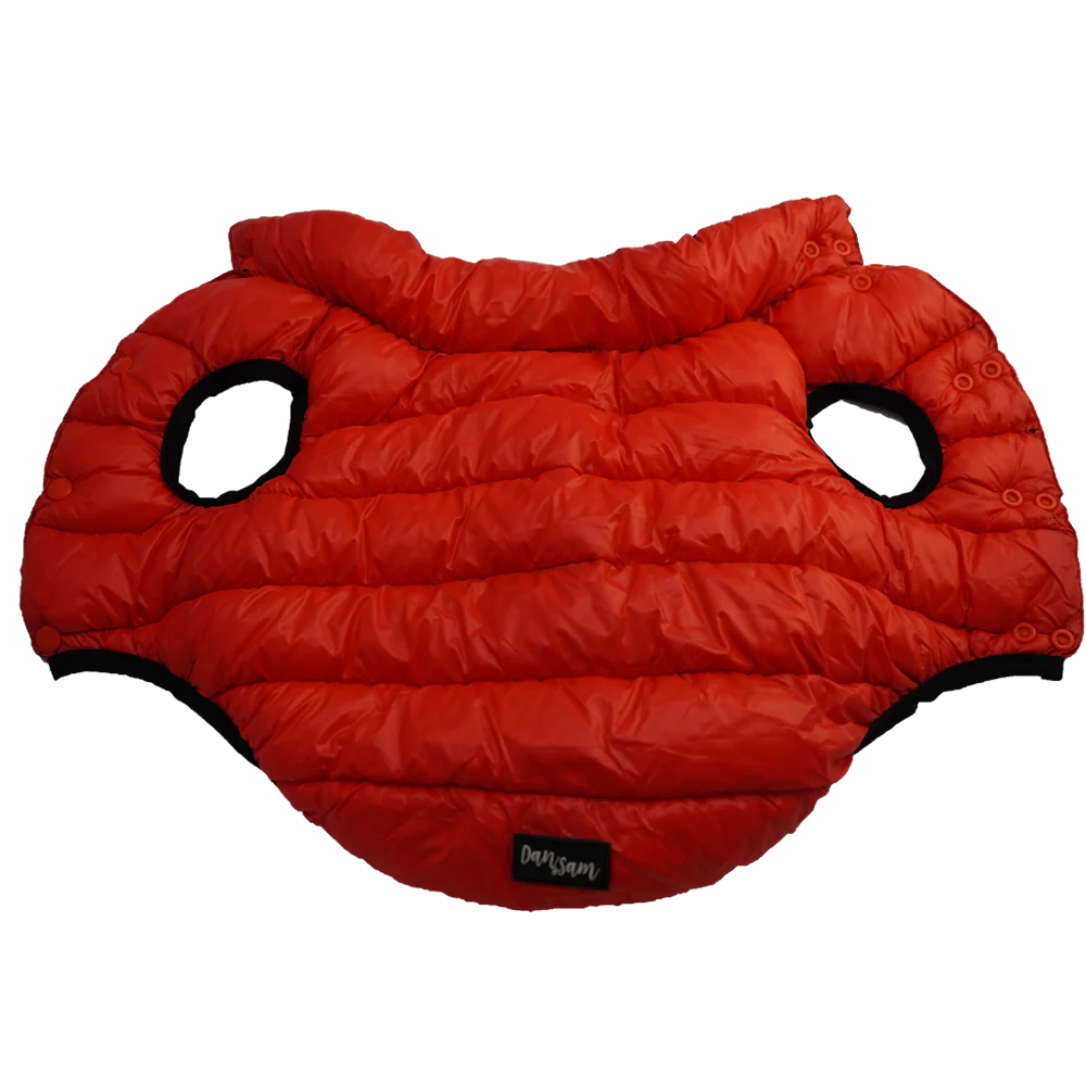 Dan & Sam - Reversible Puffer Jacket (Red/Black) - Image 5
