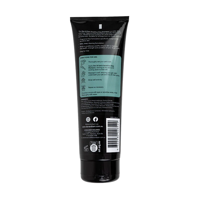Dan & Sam Sensitive Dog Shampoo 250ml - Image 2