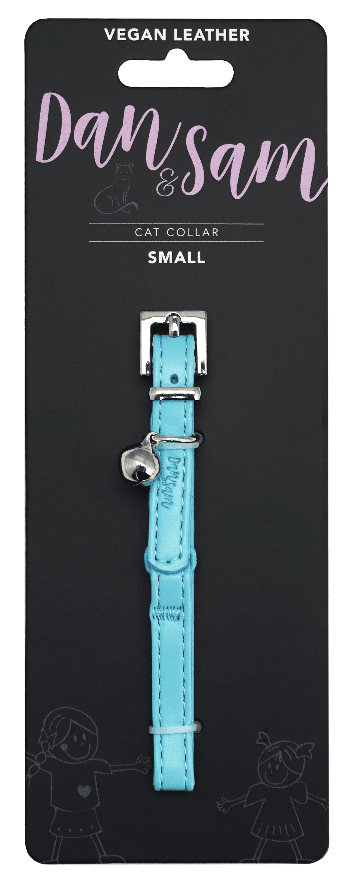 Dan & Sam - Vegan Leather Cat Collar (Blue) - Image 2