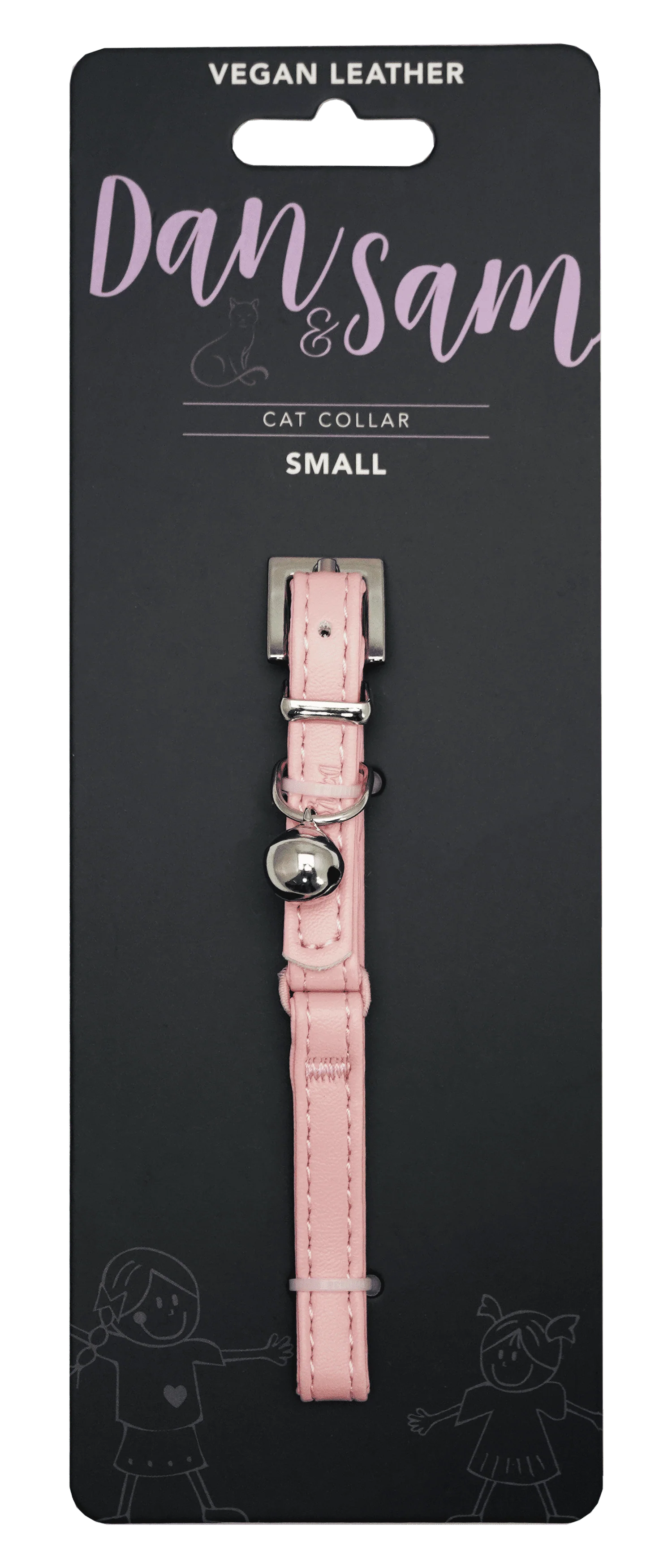 Dan & Sam - Vegan Leather Cat Collar (Blush) - Image 2