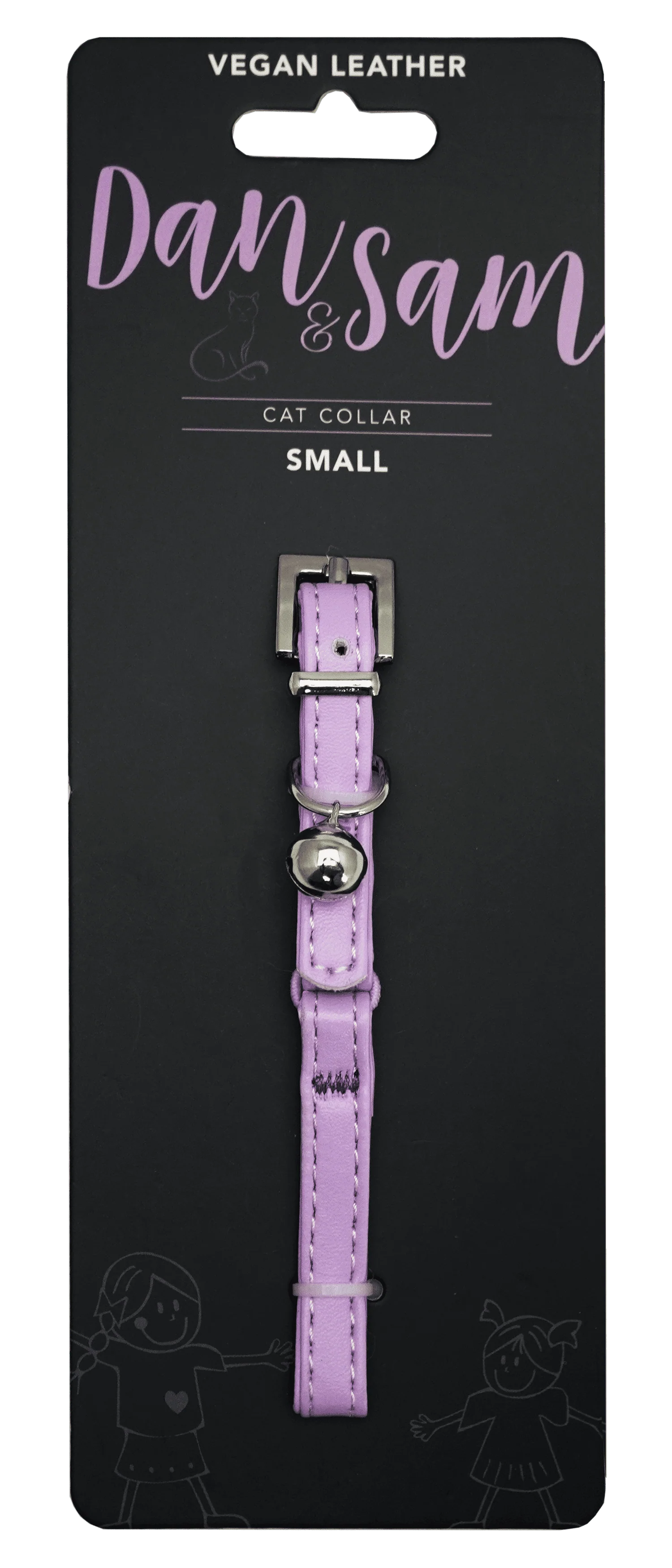 Dan & Sam - Vegan Leather Cat Collar (Lilac) - Image 2