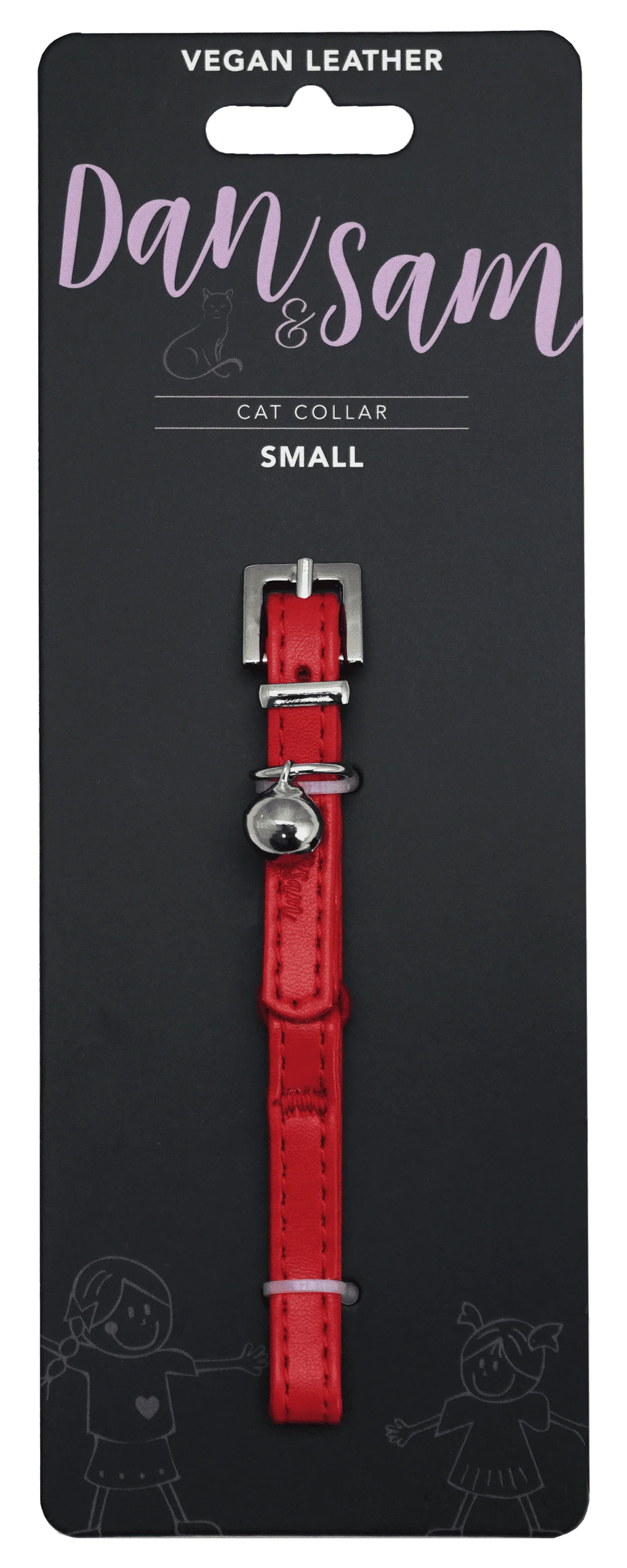 Dan & Sam - Vegan Leather Cat Collar (Red) - Image 2
