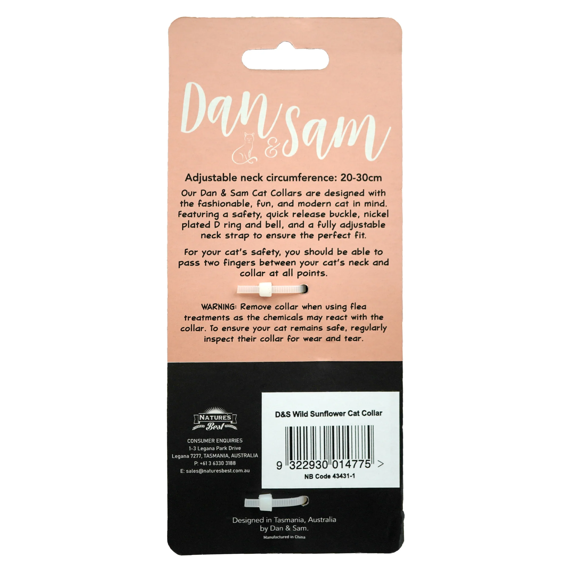 Dan & Sam - Cat Collar (Wild Sunflower) - Image 3
