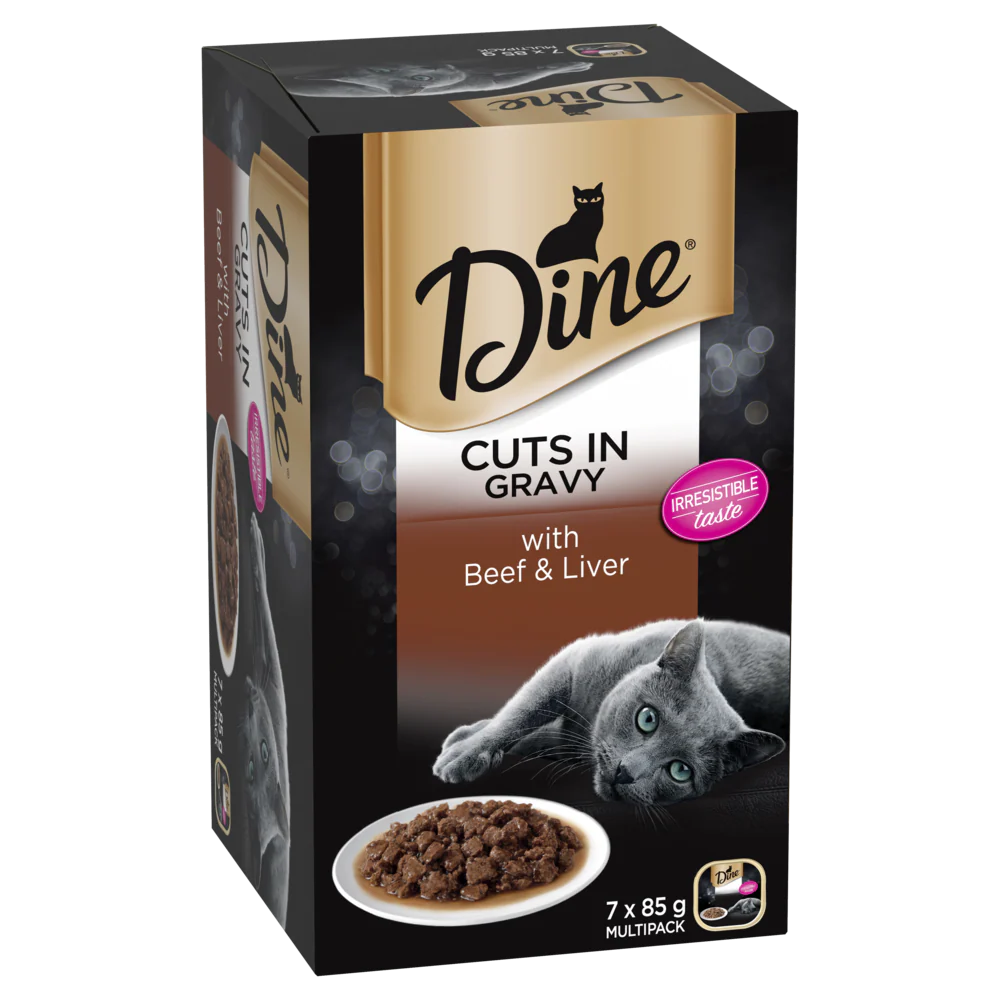 DINE - Beef & Liver Cat Wet Food (85g x 7pk)