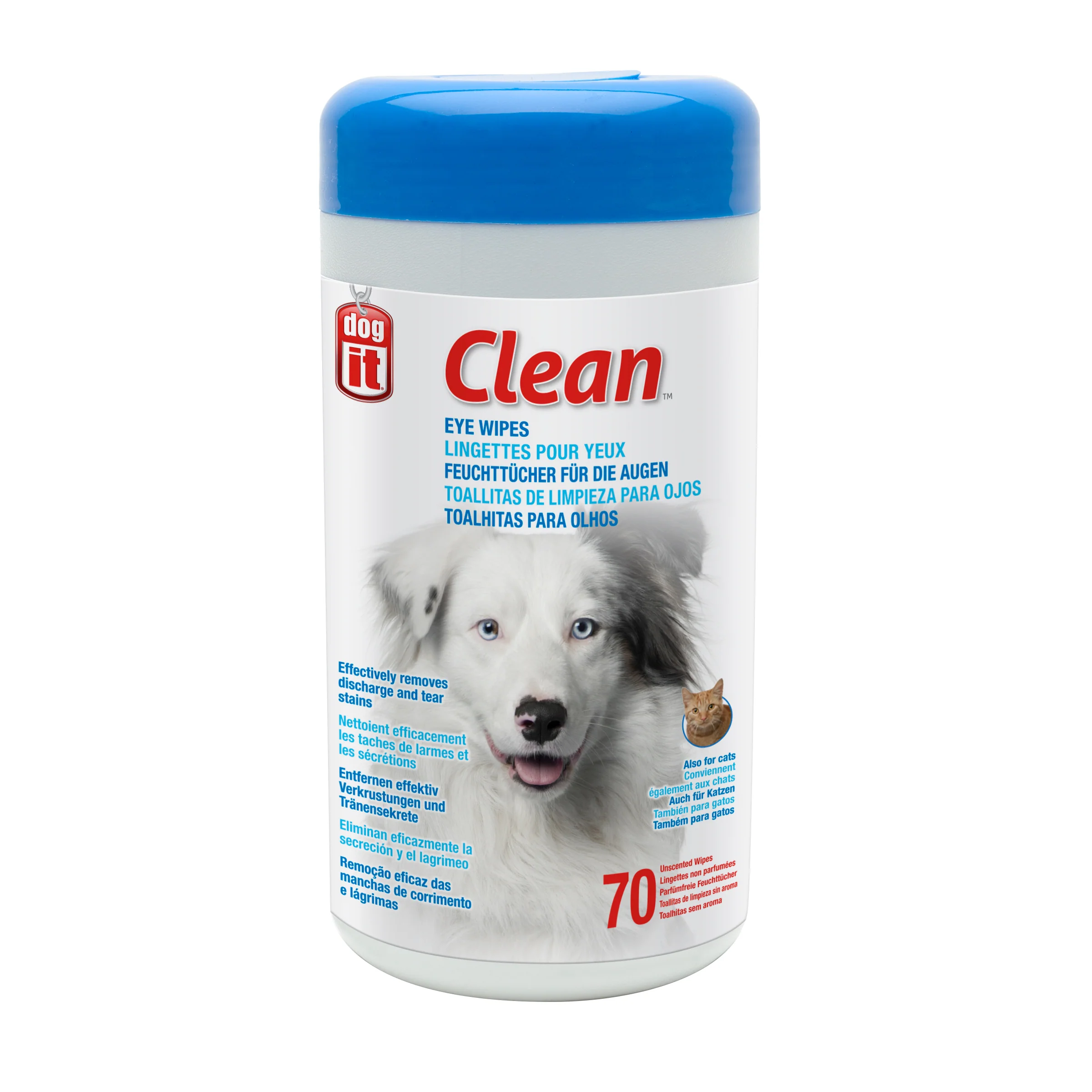 Dogit - Clean Dog Eye Wipes (70pk)