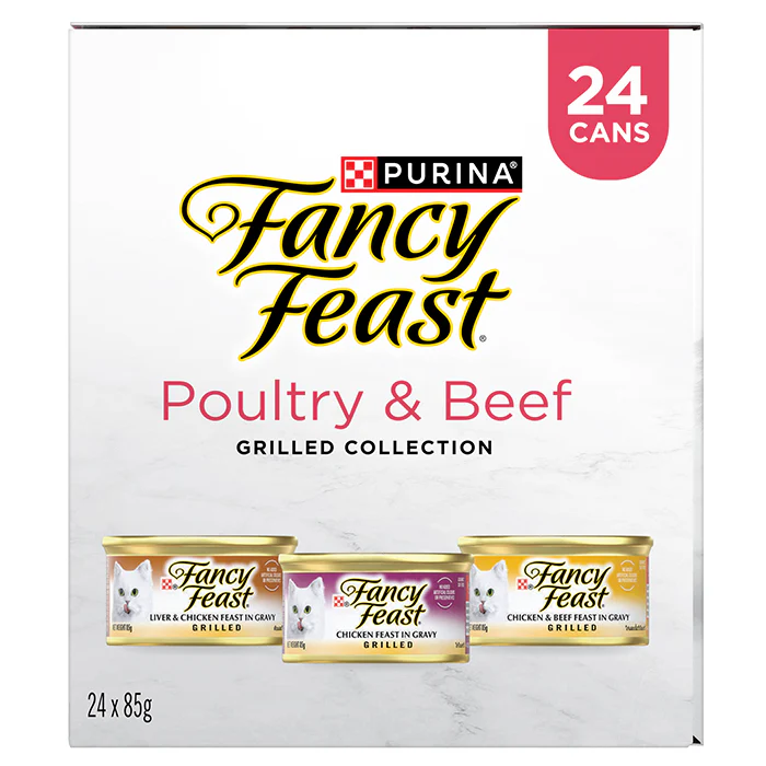 FANCY FEAST - Adult Classic Poultry & Beef Grilled Collection Wet Cat Food (85g x 24pk) - Image 4