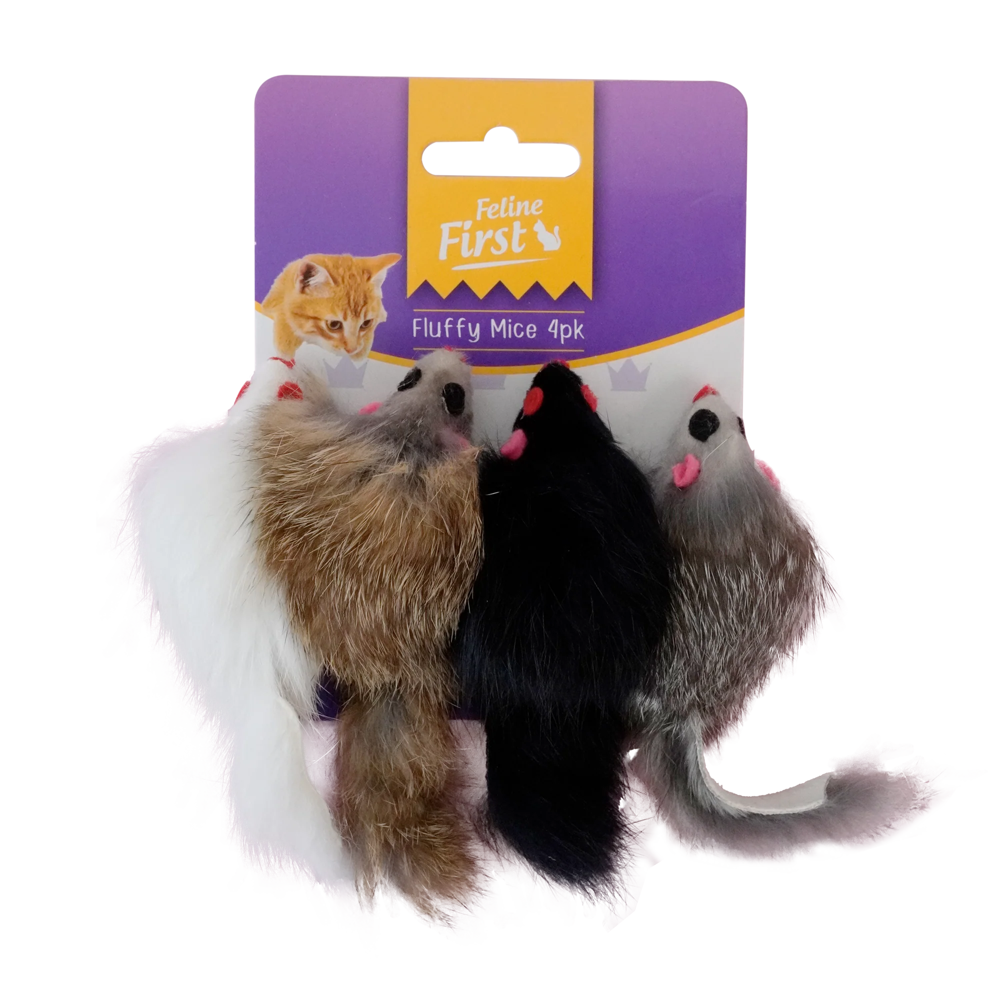 Feline First Fluffy Mice 4pk