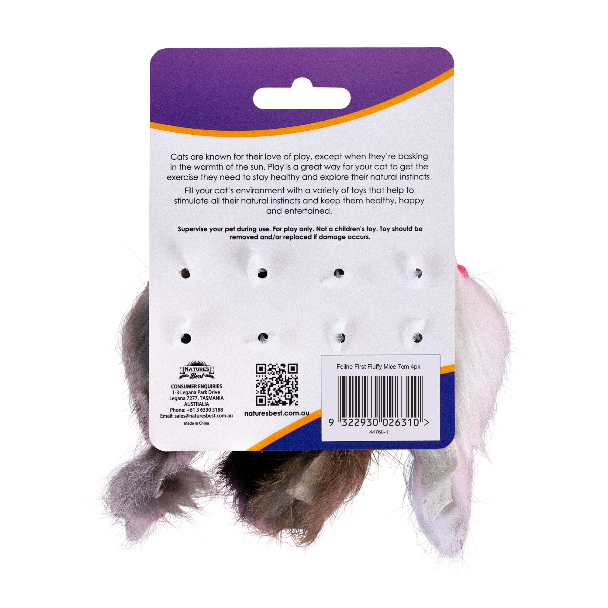 Feline First Fluffy Mice 4pk - Image 2
