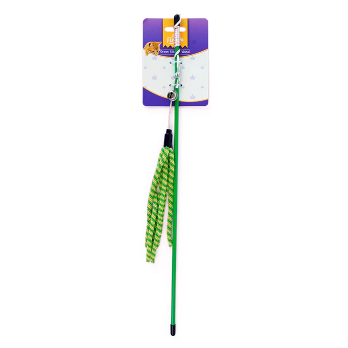 Feline First Green Ribbon Wand