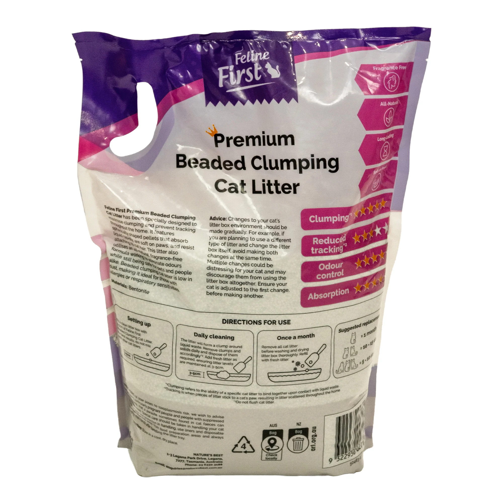 Feline First Premium Beaded Clumping Cat Litter 4kg - Image 2