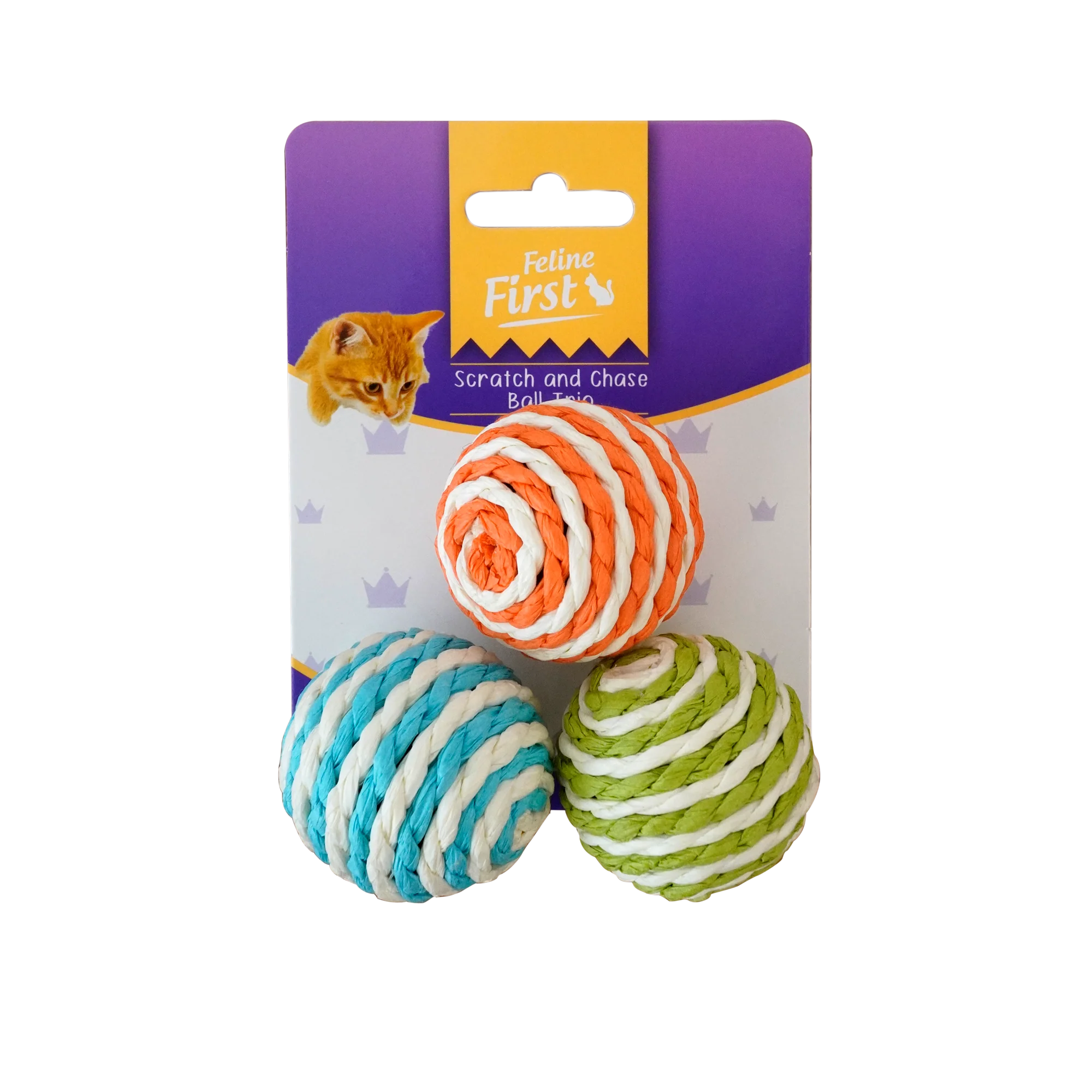 Feline First Scratch and Chase Ball Trio