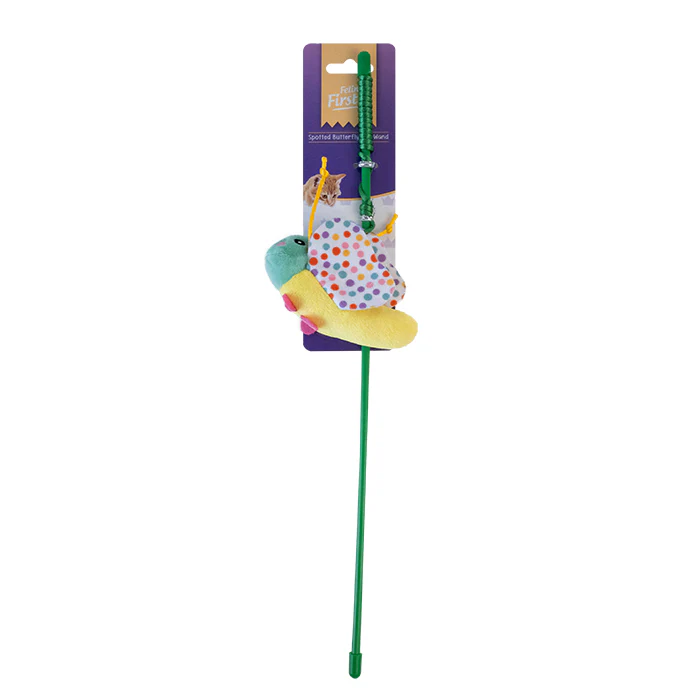Feline First Spotted Butterfly Cat Wand