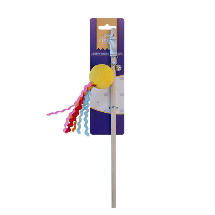 Feline First Sunshine Squish Ball Cat Wand
