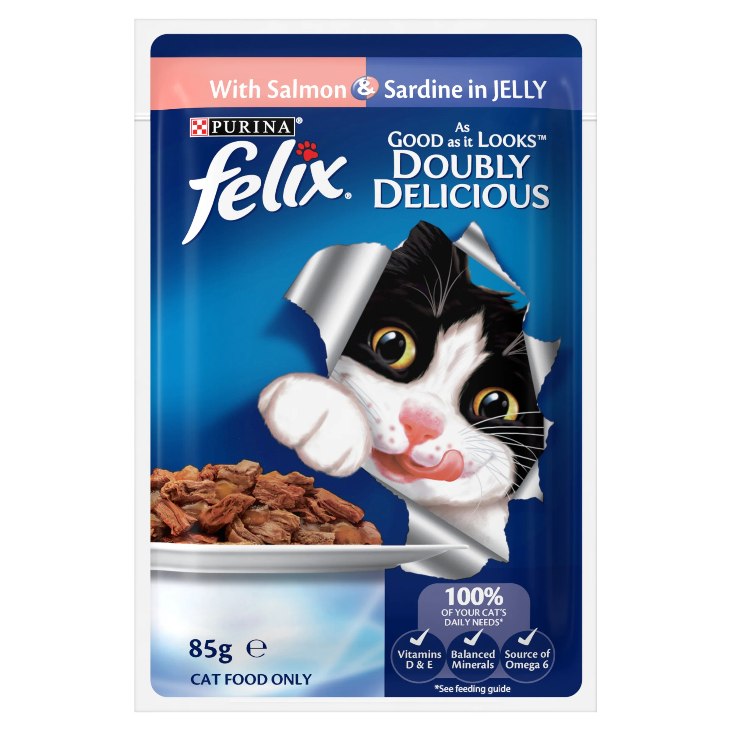 FELIX - Adult Doubly Delicious Fish Selection in Jelly Wet Cat Food (85g x 12pk) - Image 6