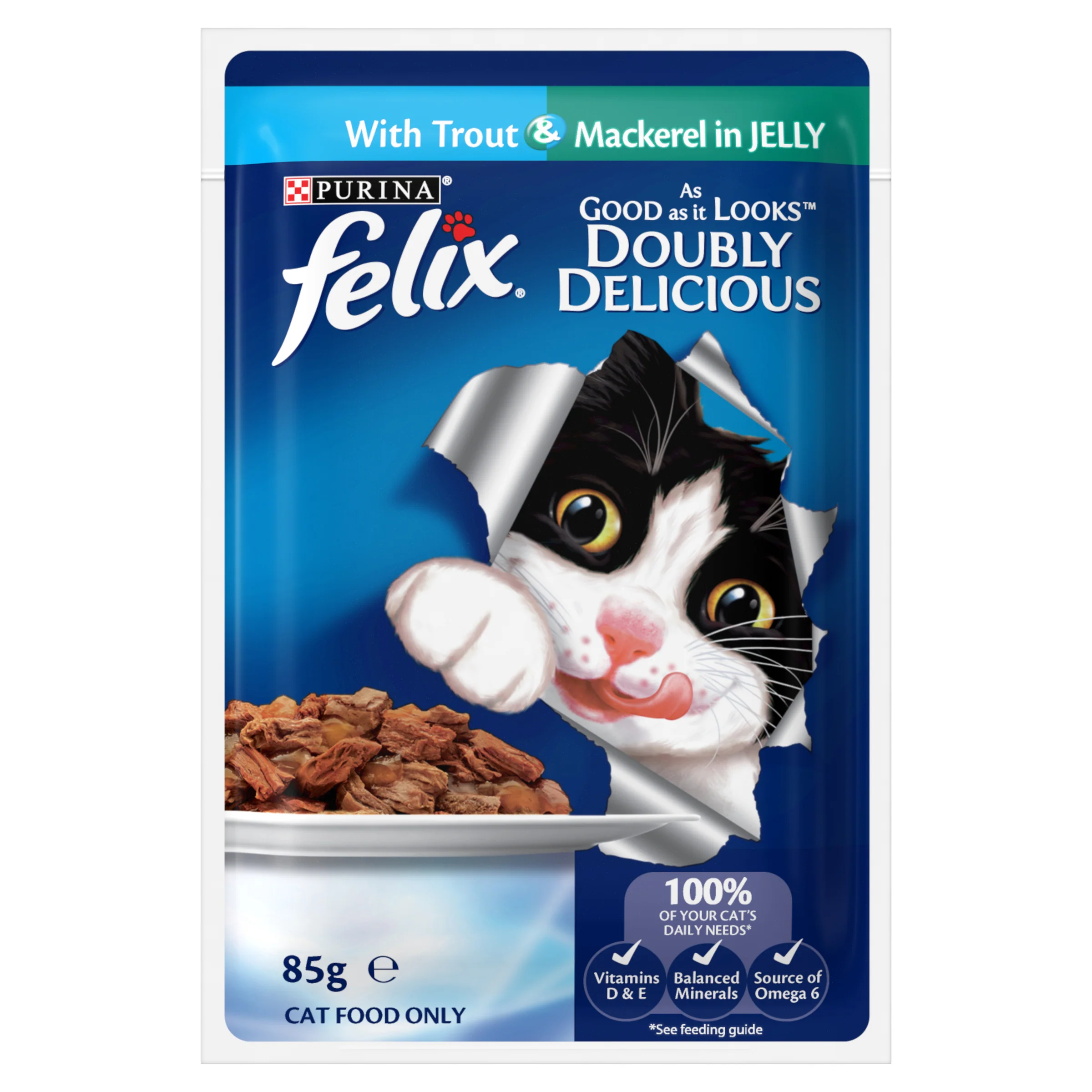 FELIX - Adult Doubly Delicious Fish Selection in Jelly Wet Cat Food (85g x 12pk) - Image 7
