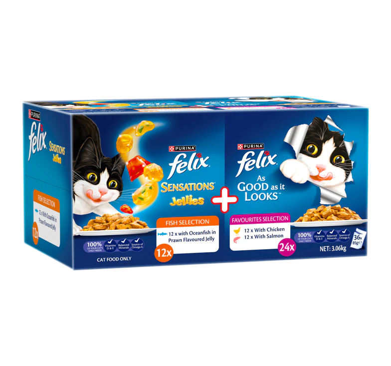 FELIX AGAIL & Sensations Jellies Selection 85g 36pk