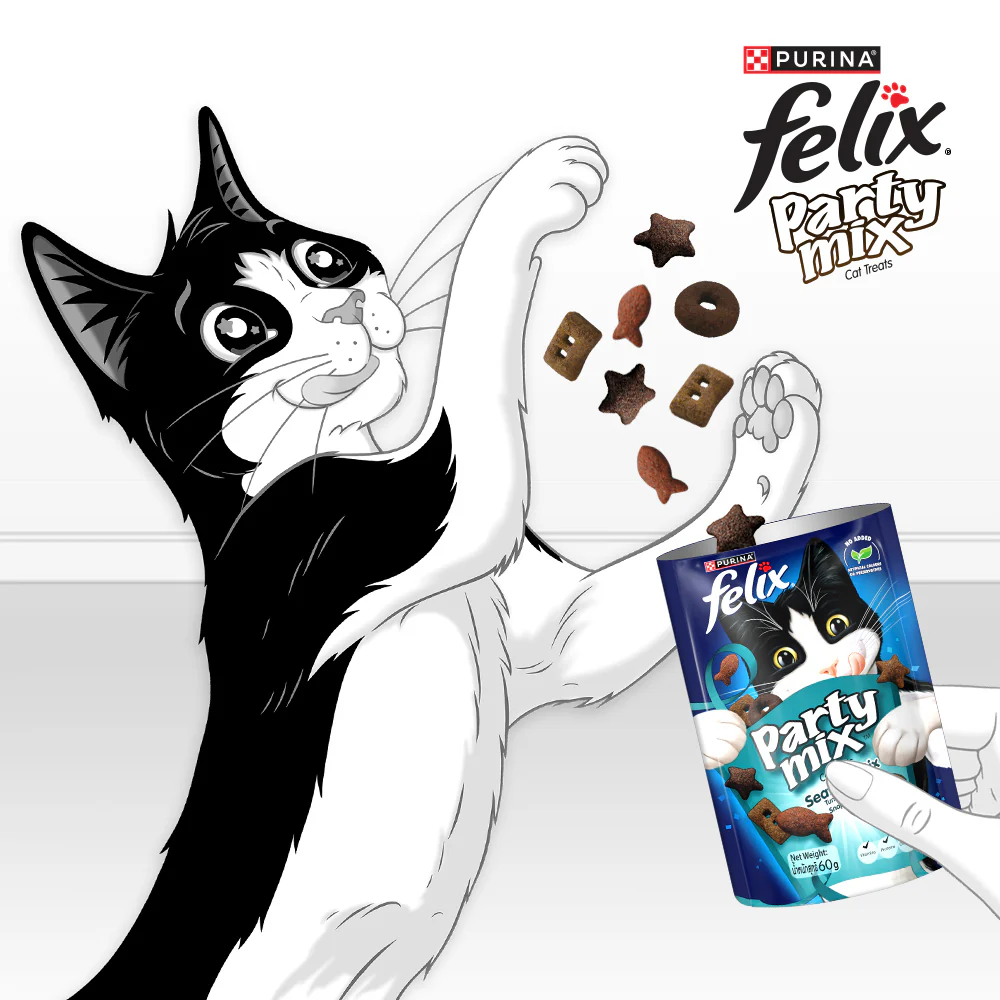 FELIX - Party Mix Seafood Cat Treats (60g) - Image 3