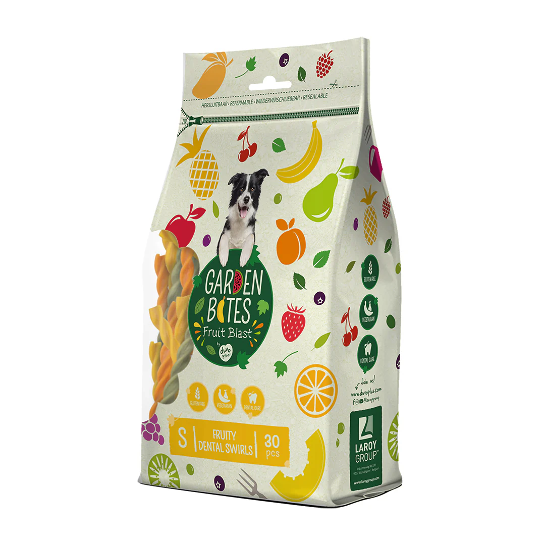 Garden Bites Fruity Dental Swirls 13cm Small 30pk
