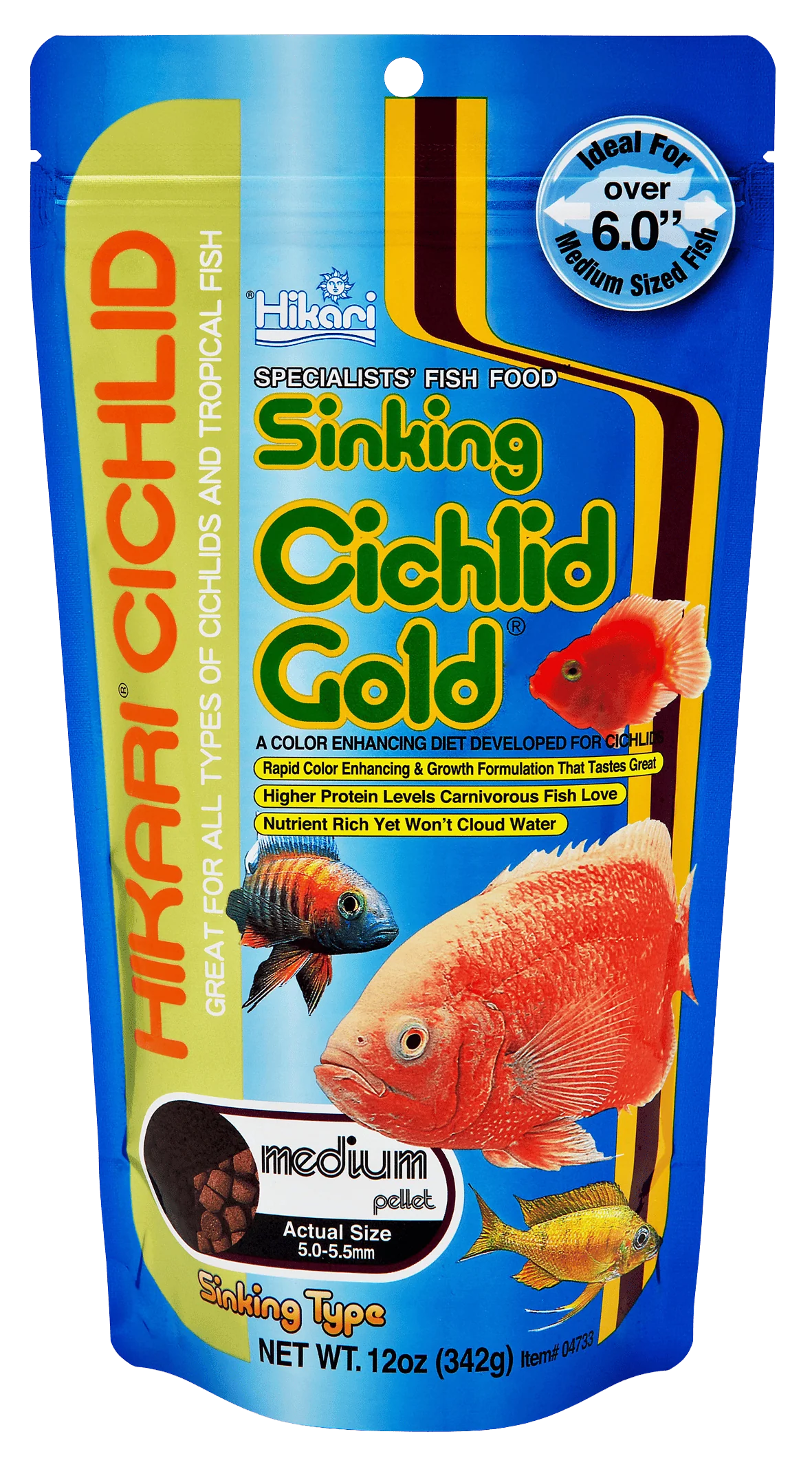 Hikari - Sinking Cichlid Gold - Medium Pellets (342g)
